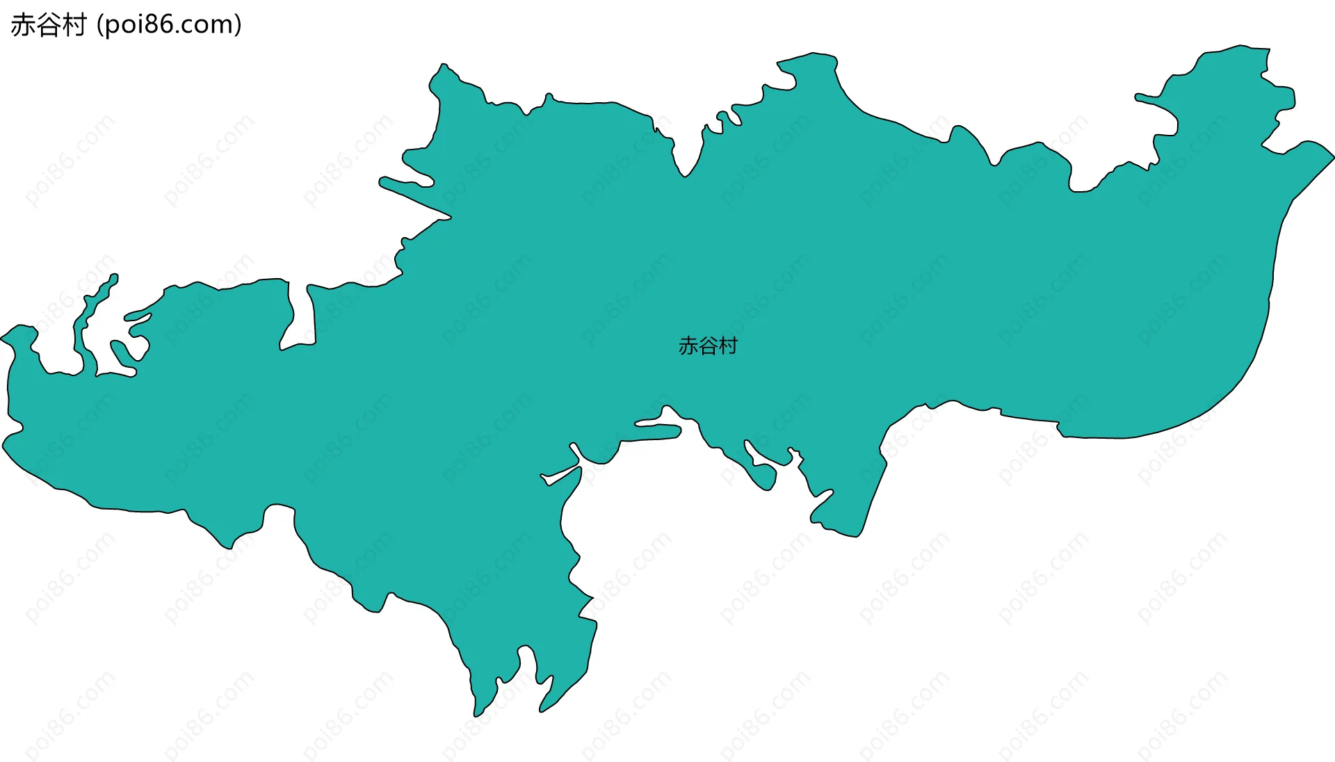 赤谷村边界地图