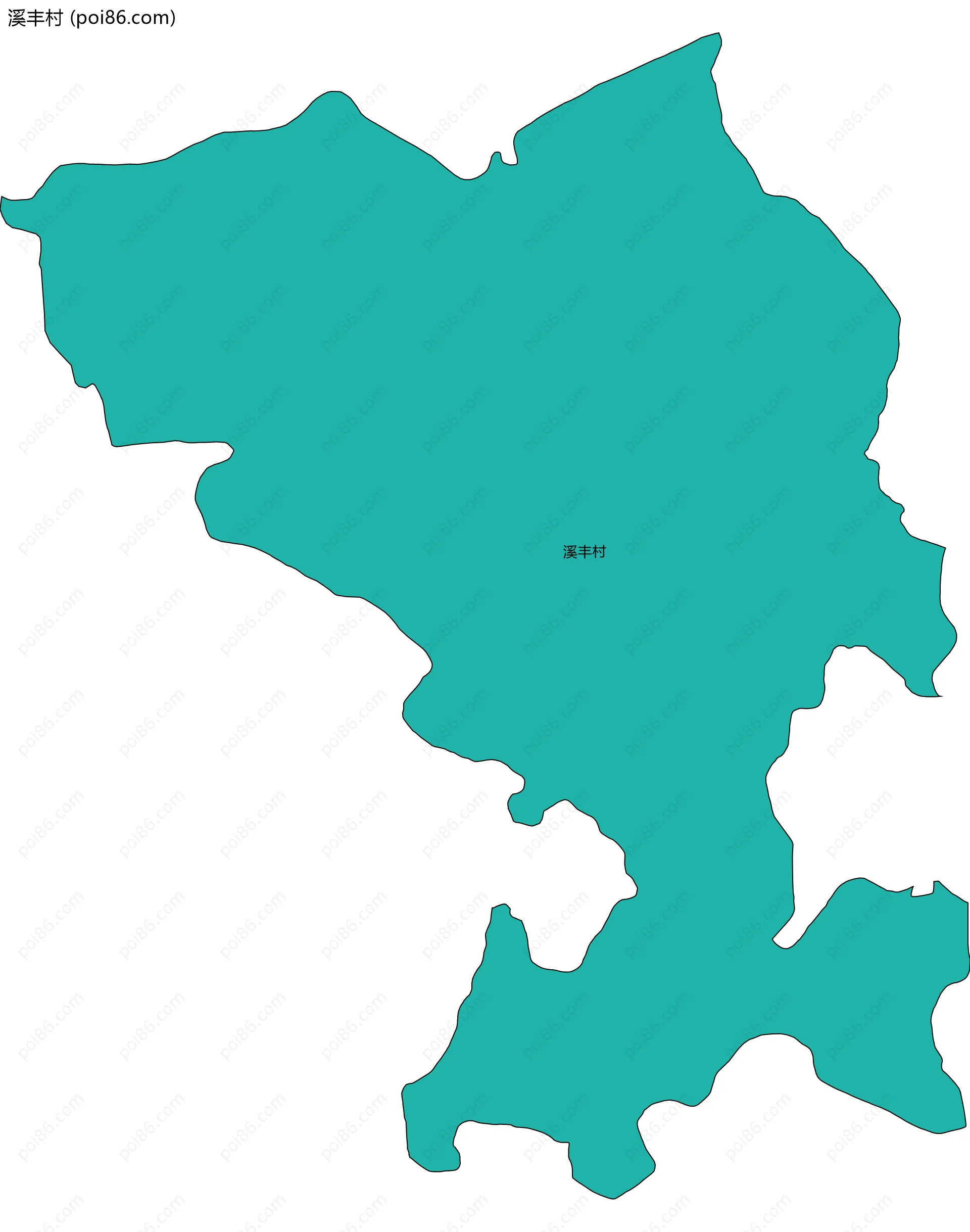 溪丰村边界地图