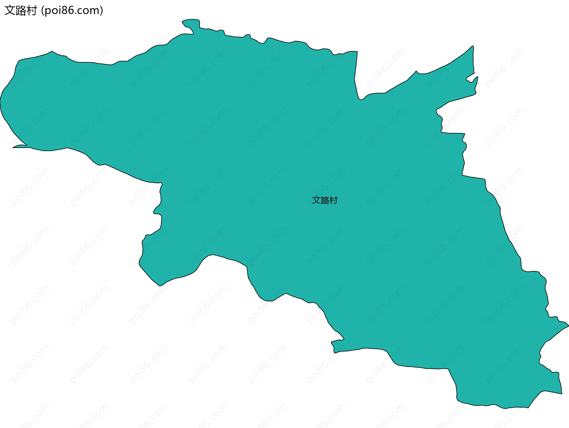文路村边界地图