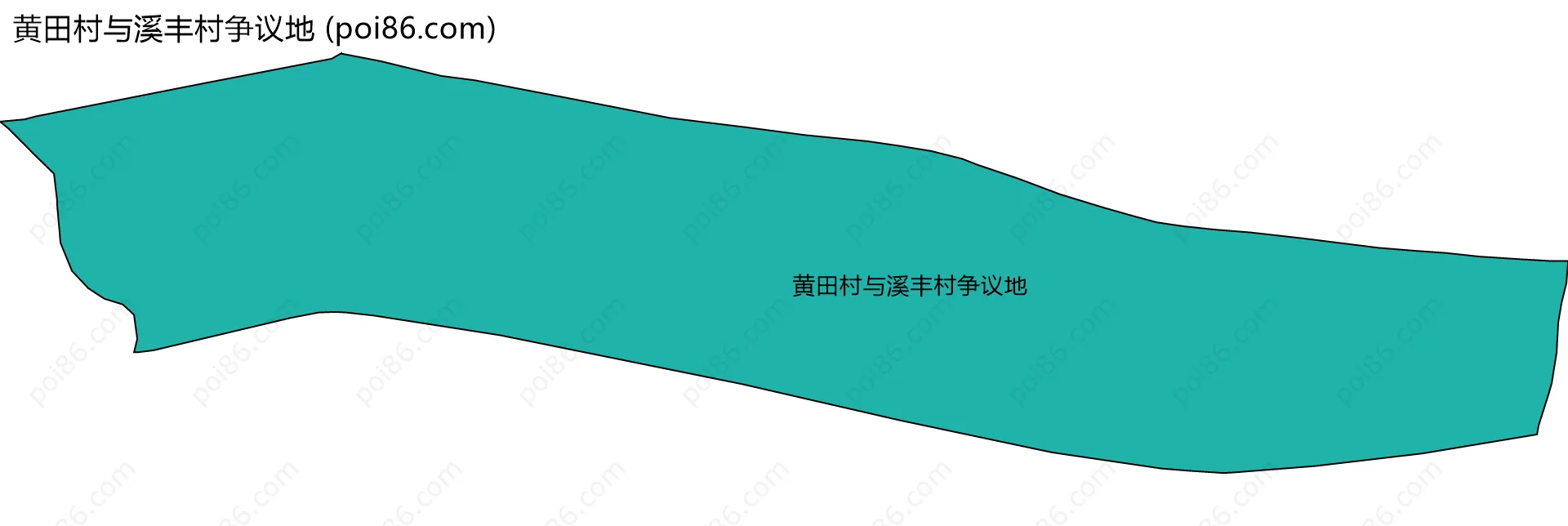 黄田村与溪丰村争议地边界地图