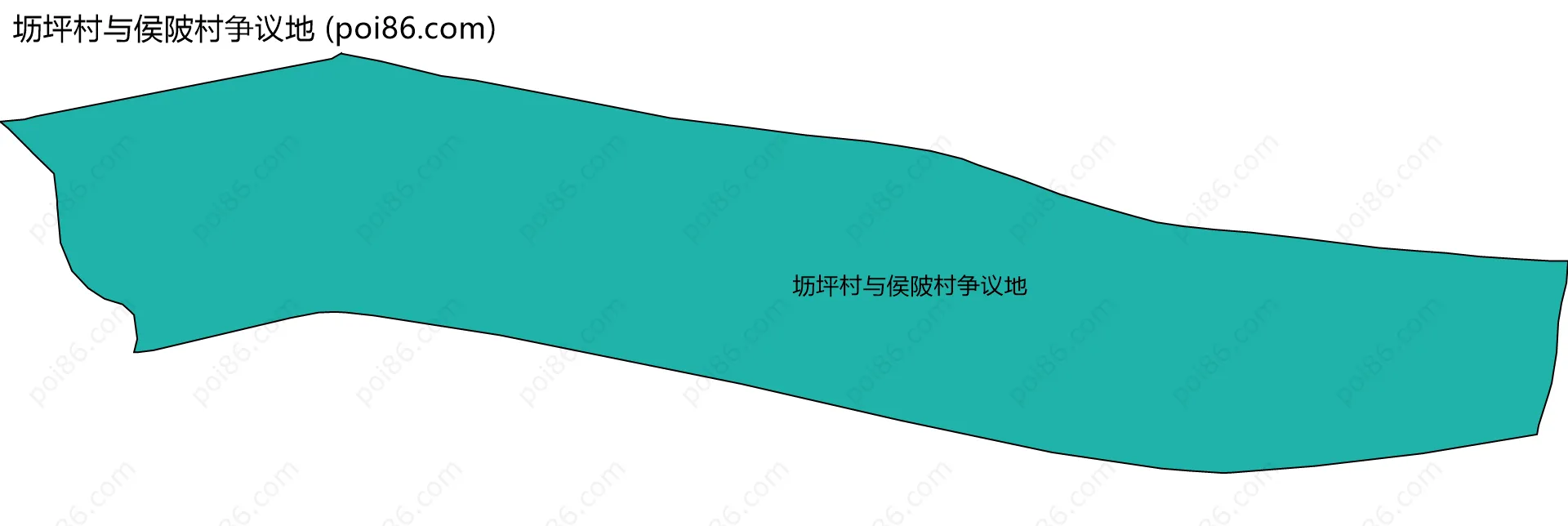 坜坪村与侯陂村争议地边界地图