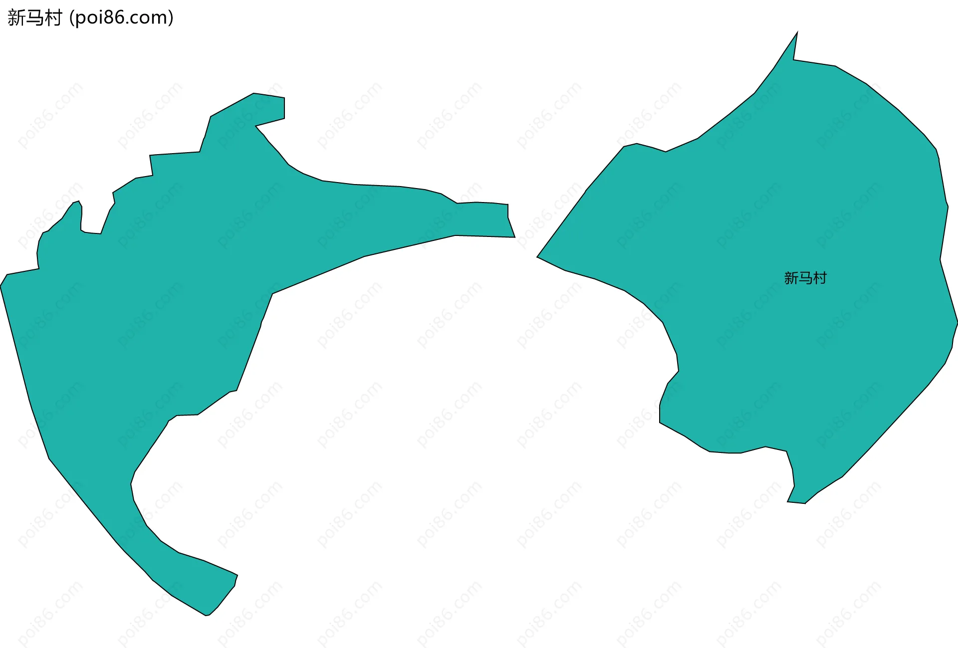 新马村边界地图