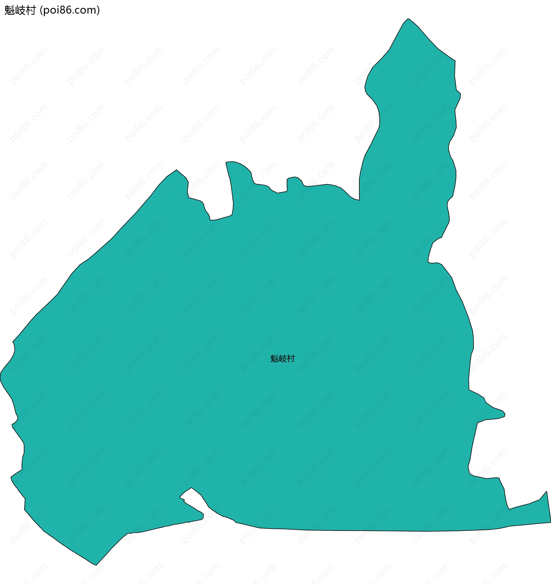 魁岐村边界地图