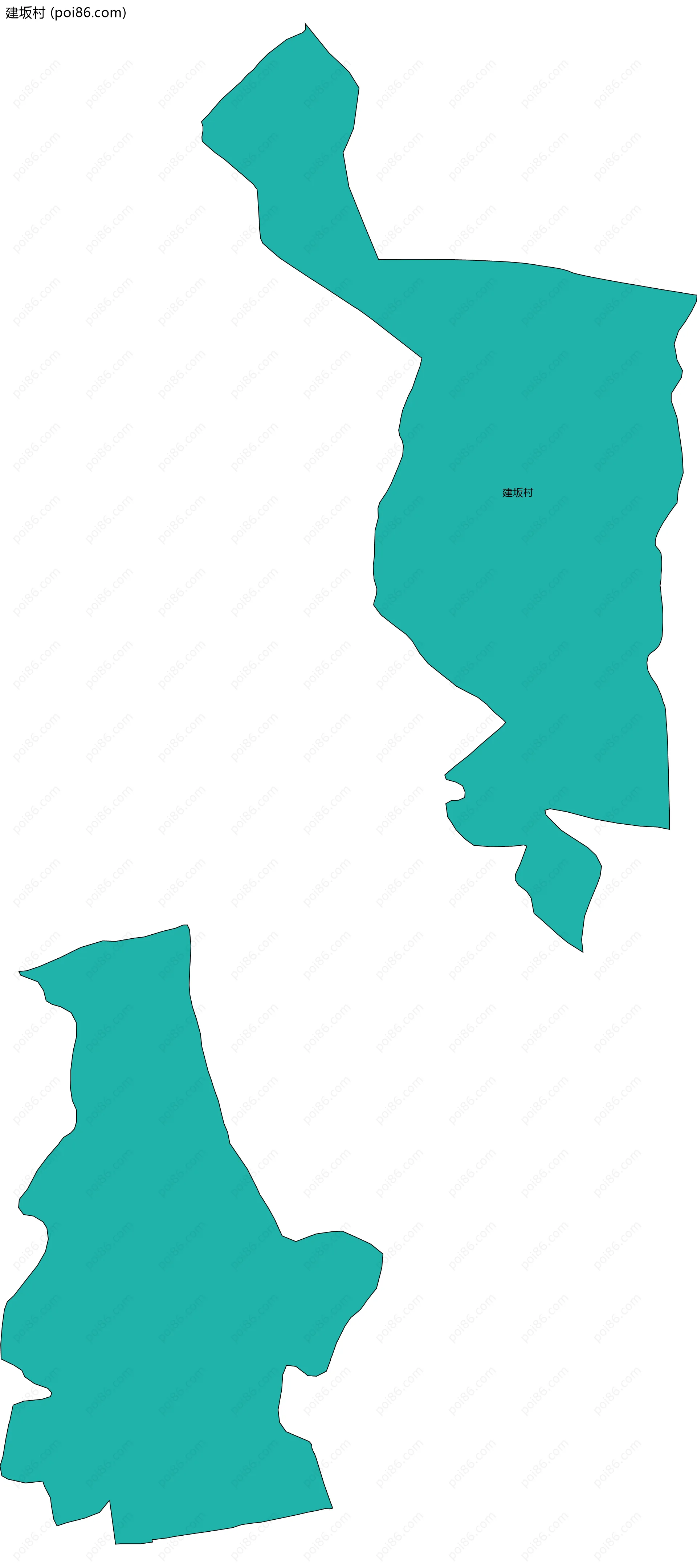 建坂村边界地图