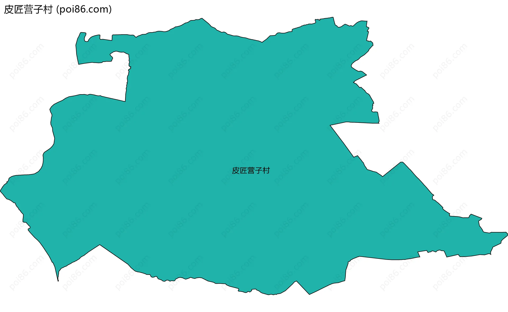 皮匠营子村边界地图