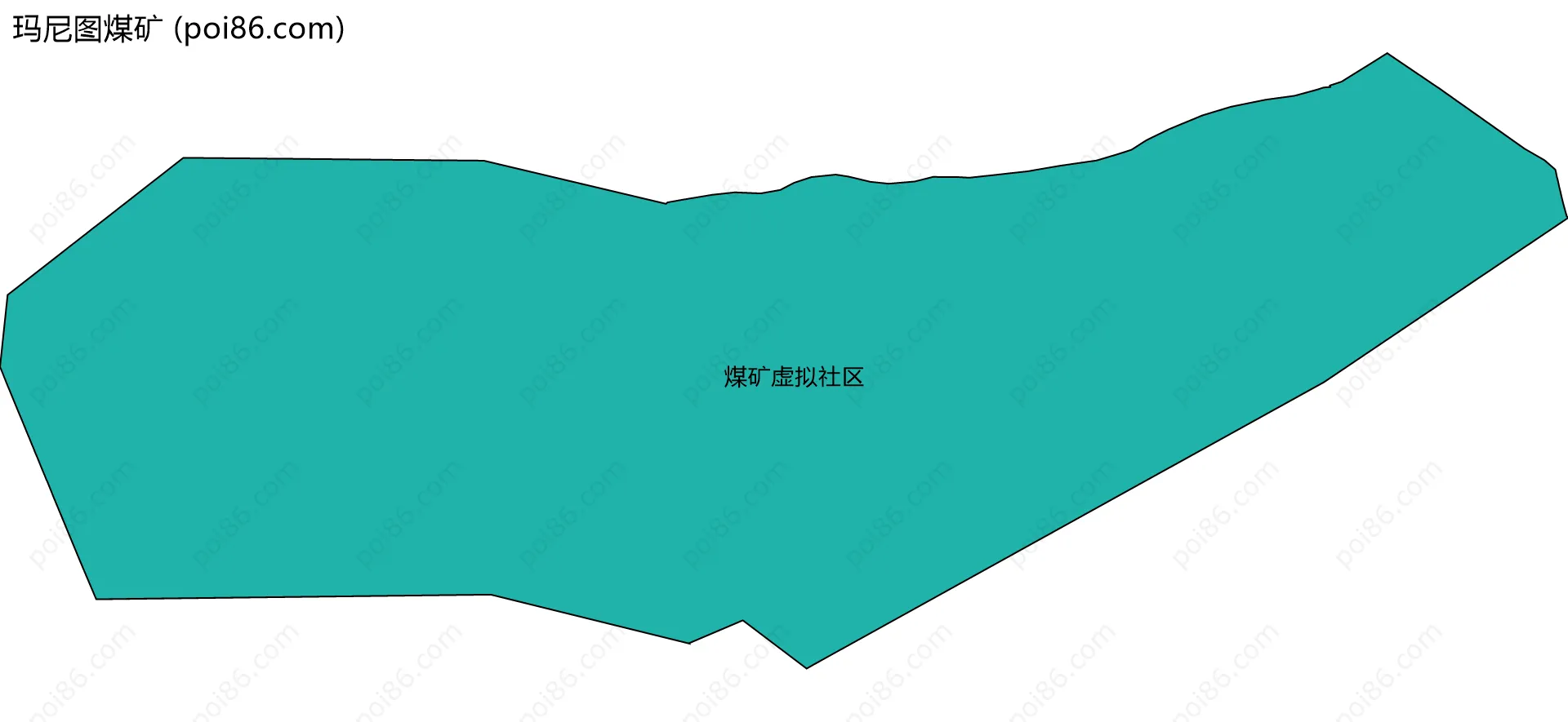 玛尼图煤矿边界地图(五级行政区划)