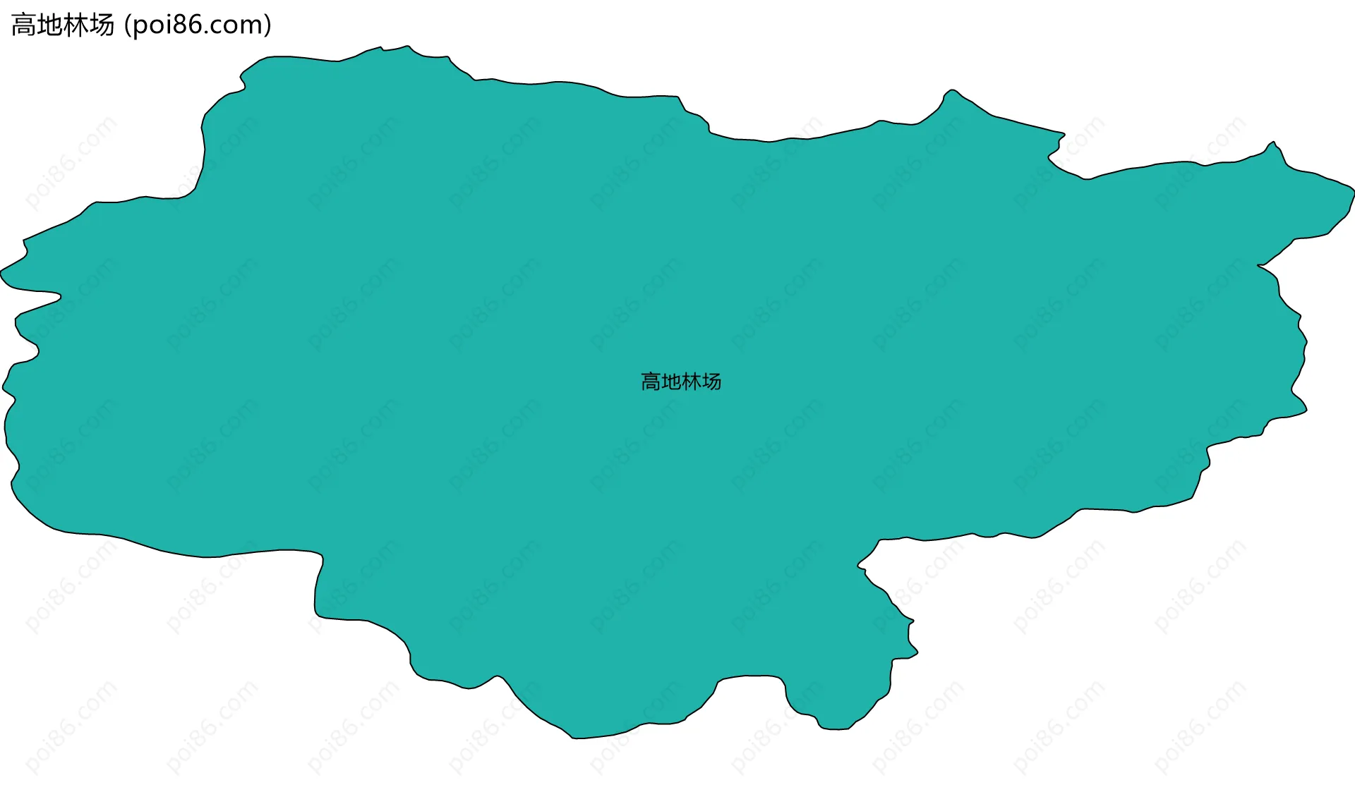 高地林场边界地图