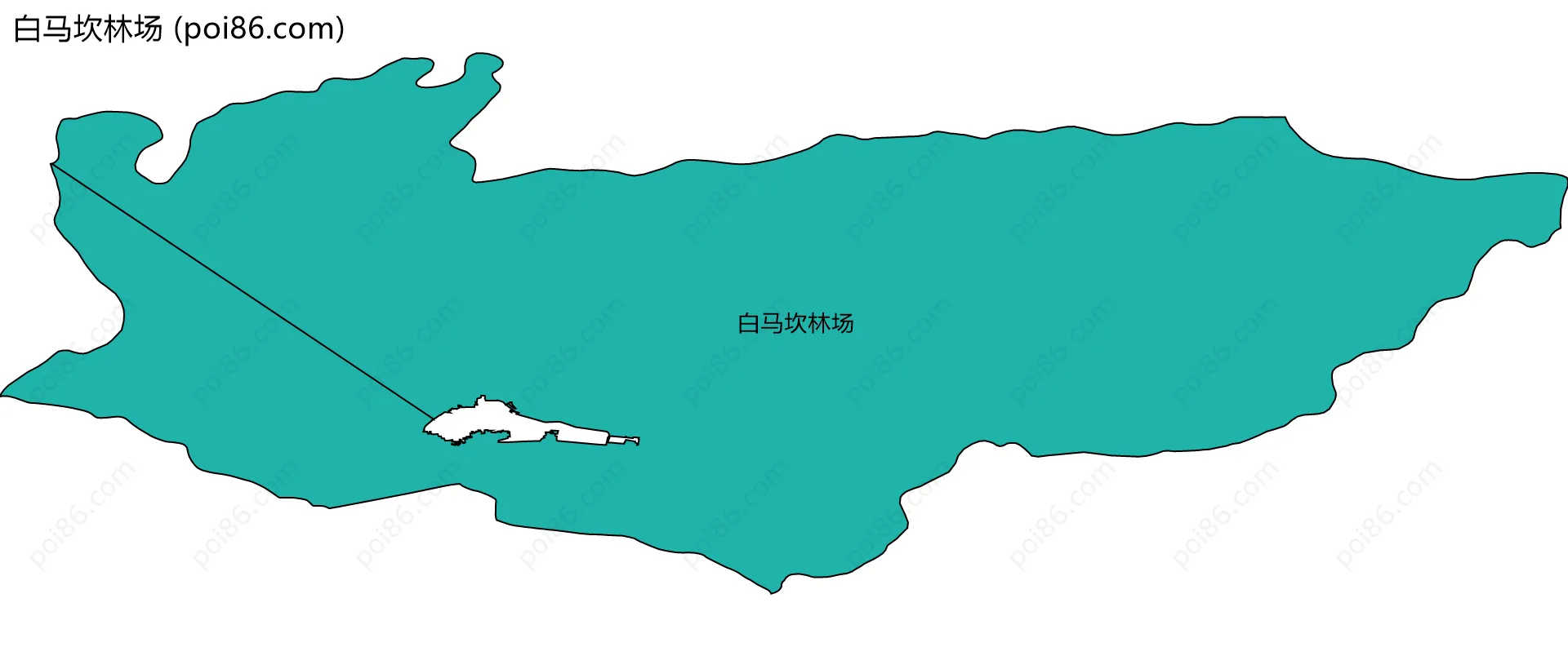 白马坎林场边界地图