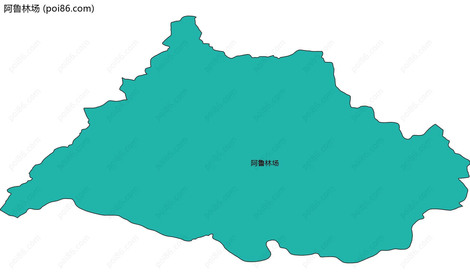 阿鲁林场边界地图