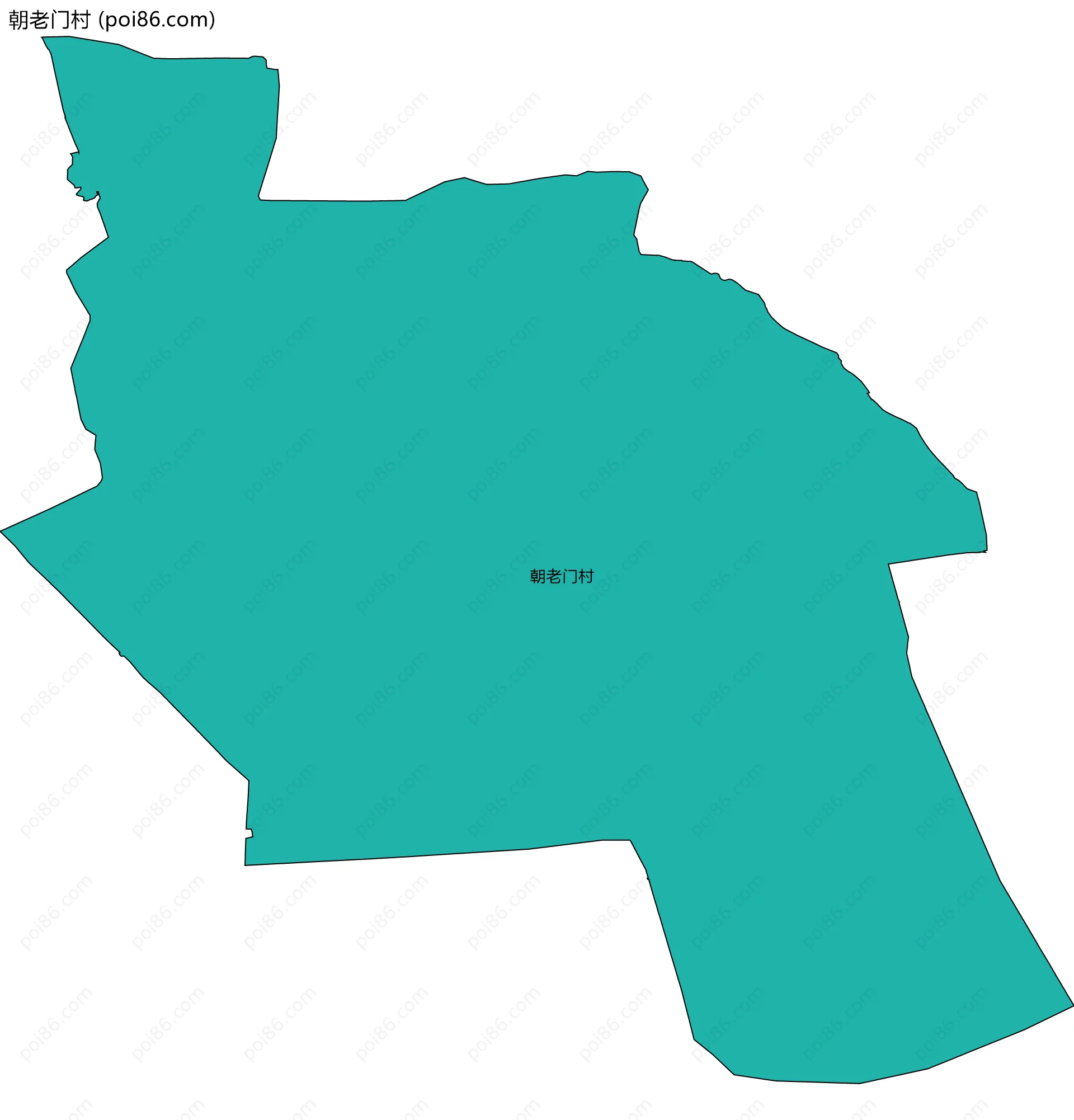 朝老门村边界地图
