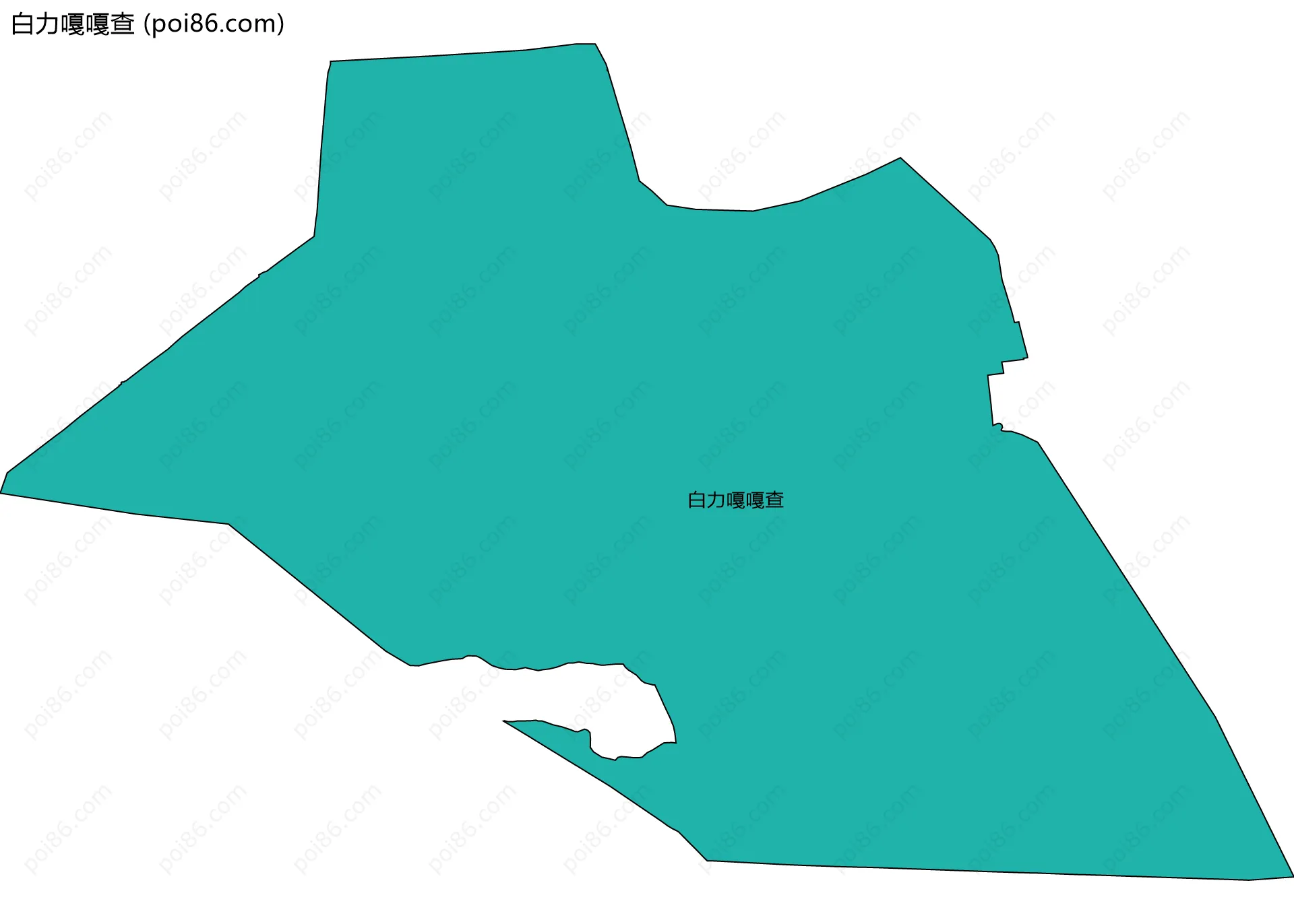 白力嘎嘎查边界地图