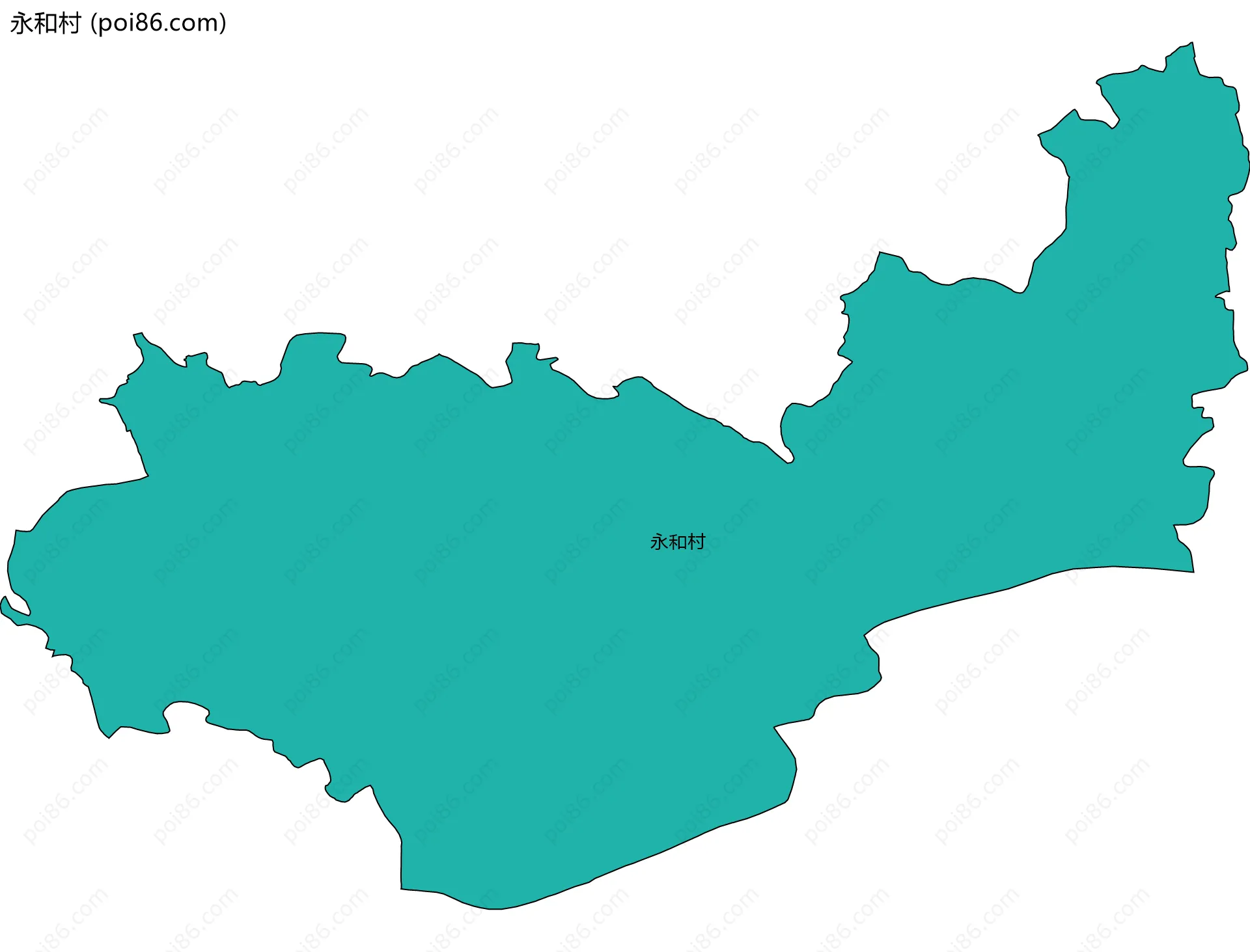 永和村边界地图
