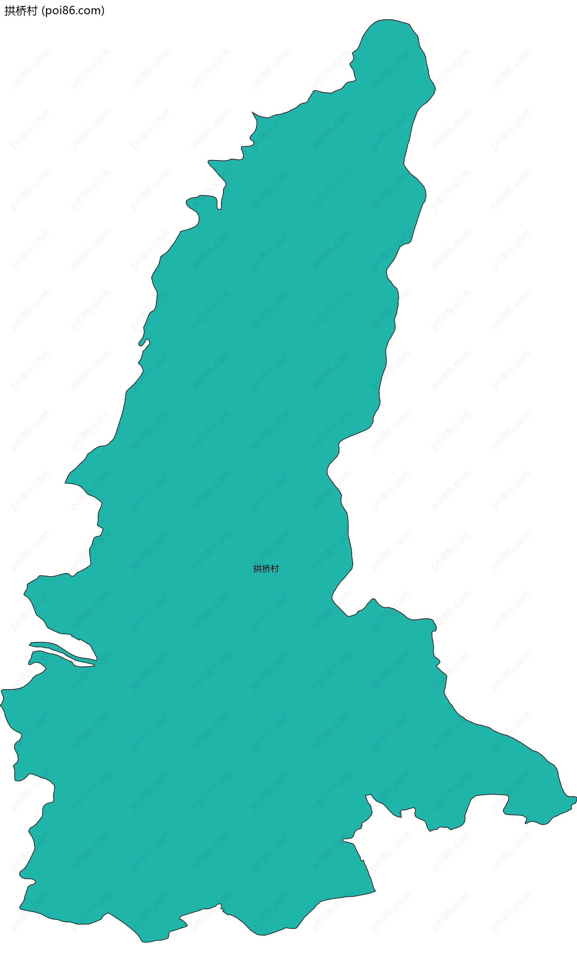 拱桥村边界地图