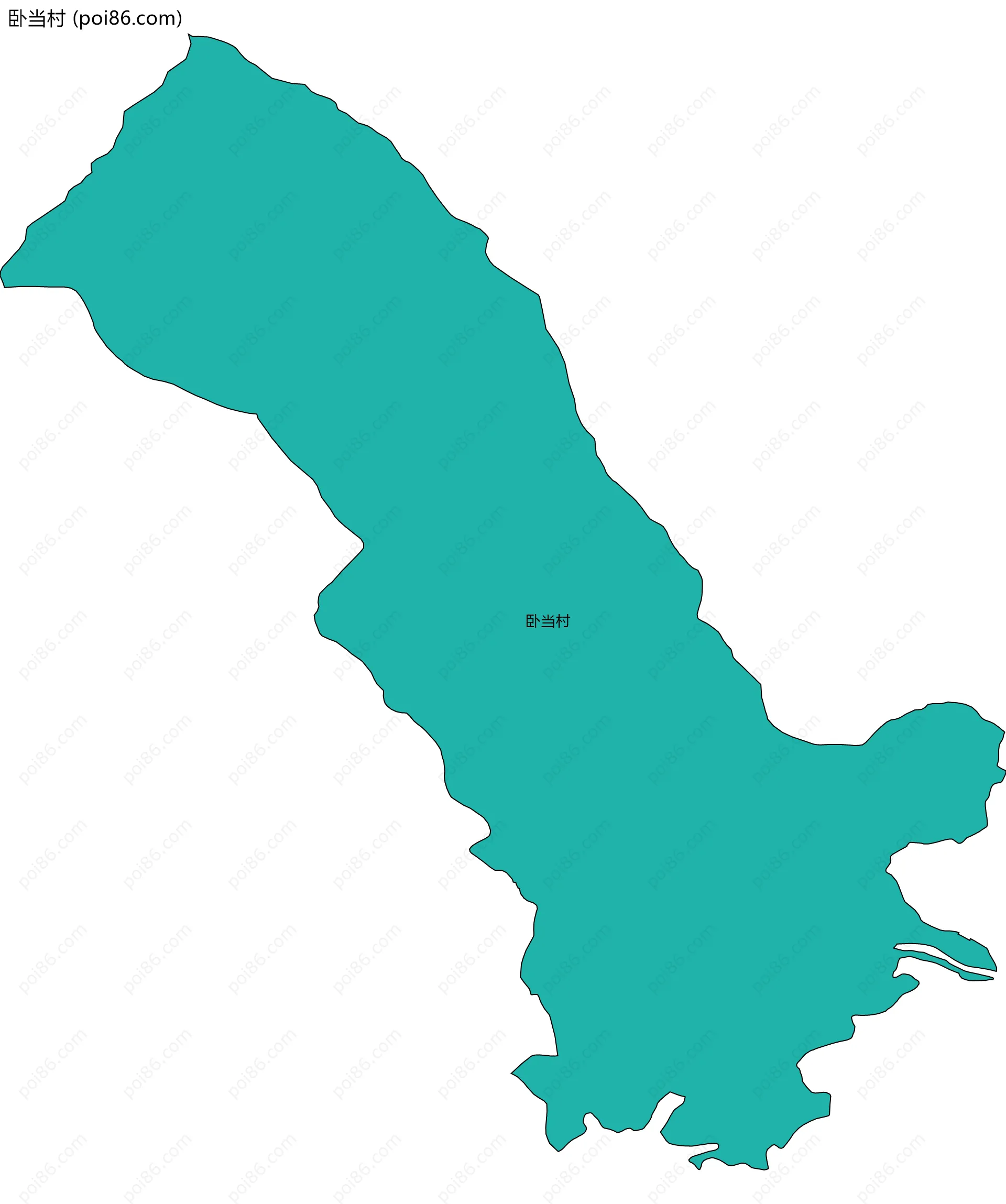 卧当村边界地图