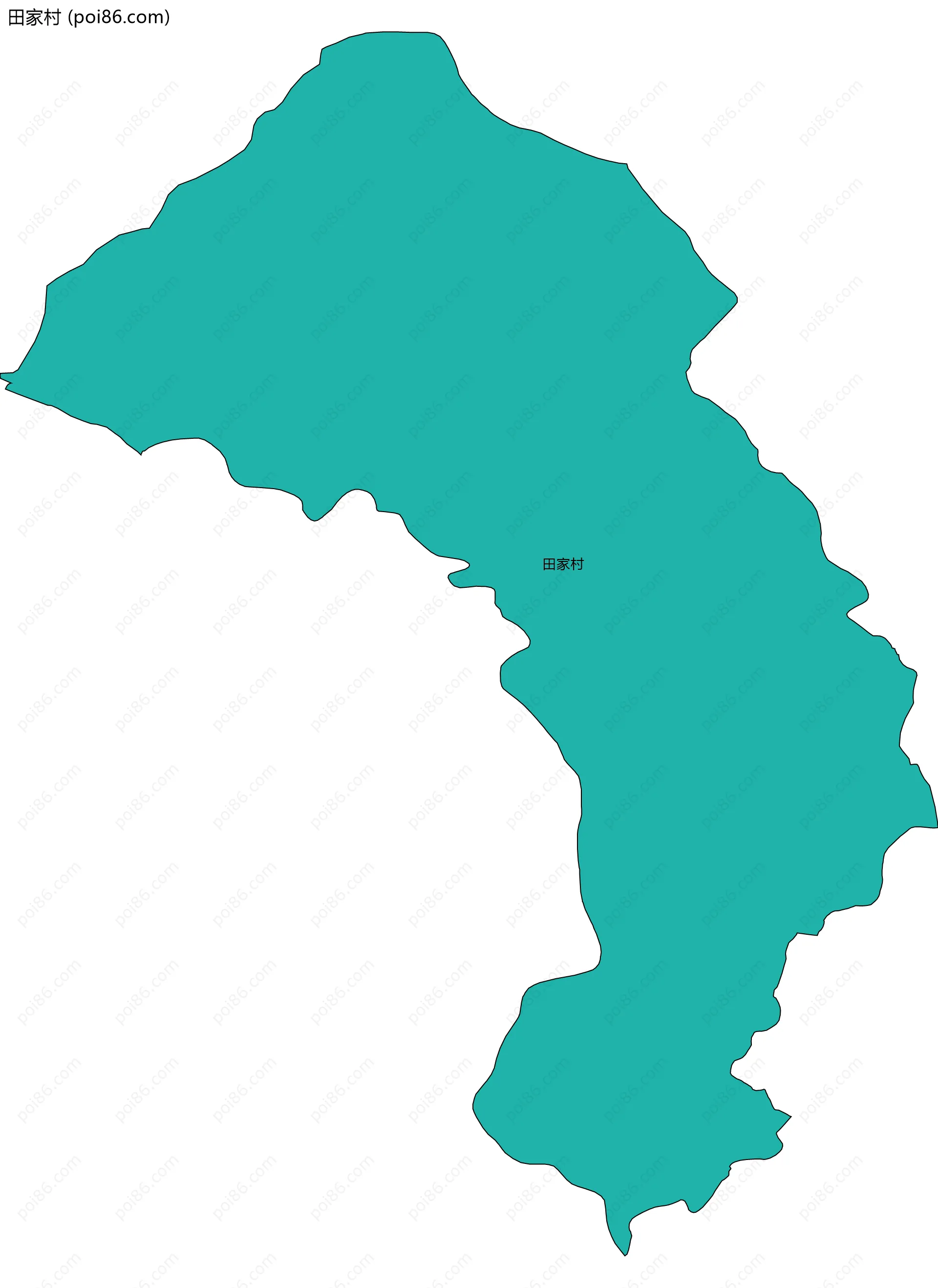 田家村边界地图