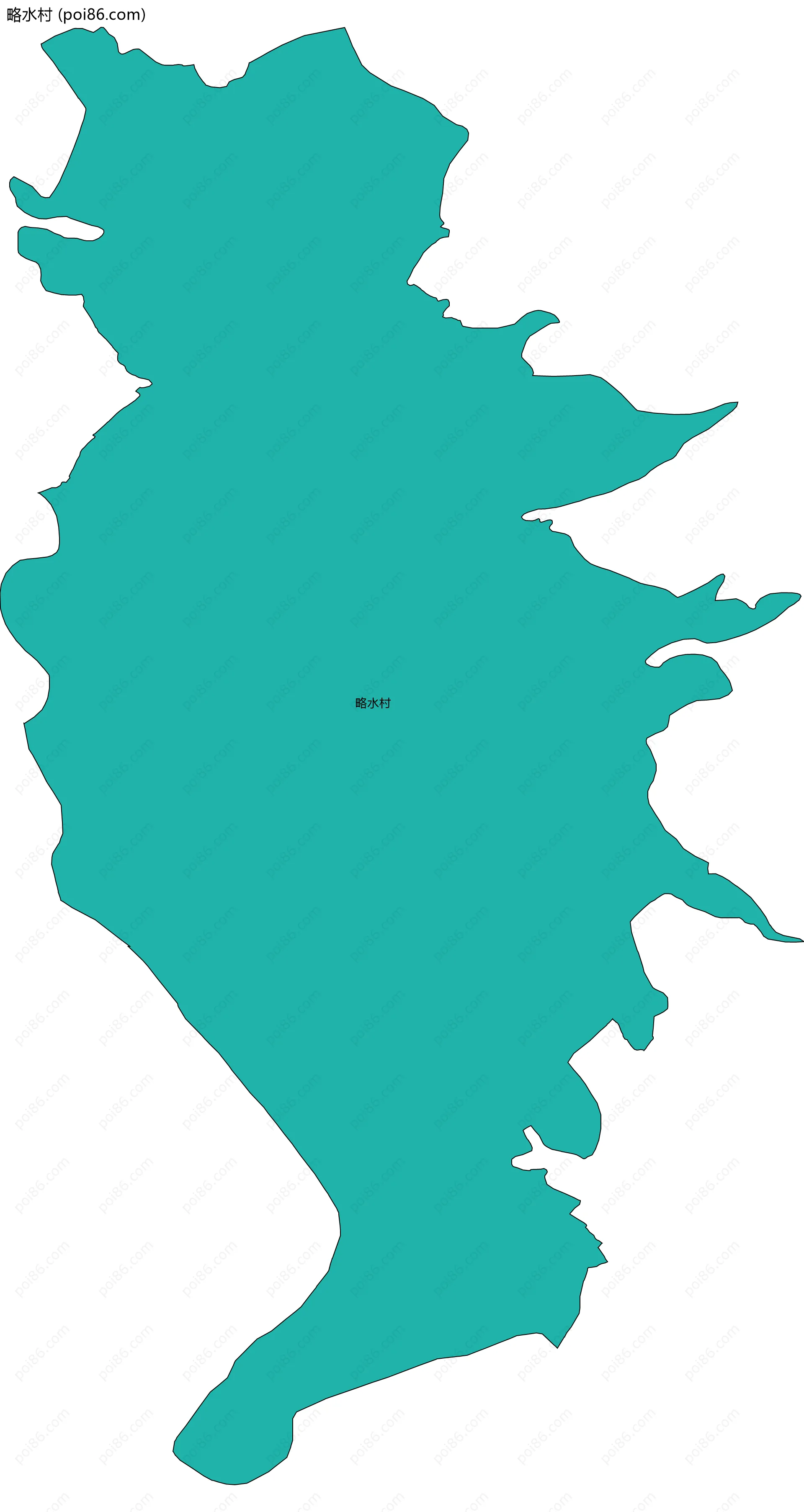 略水村边界地图