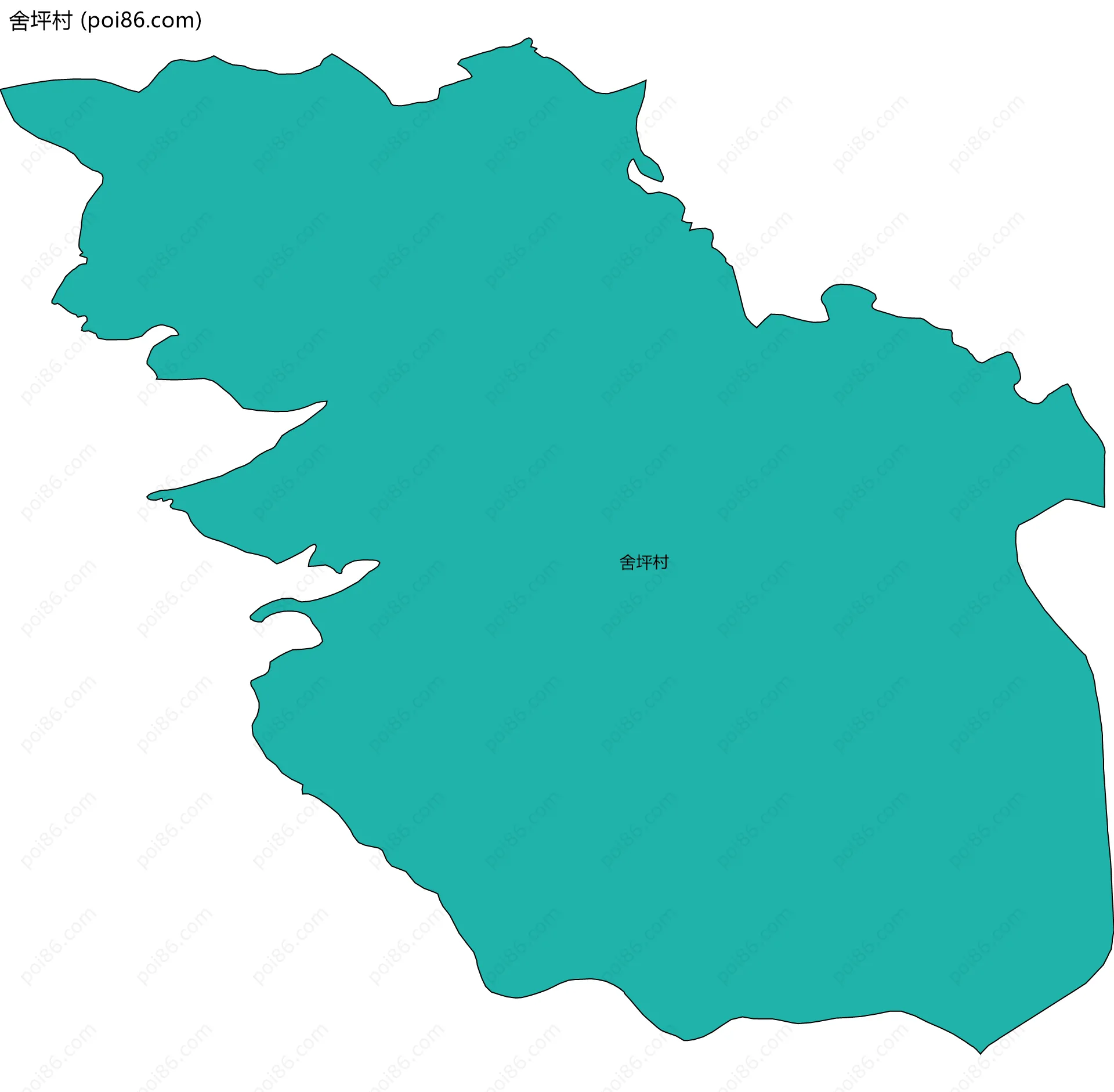 舍坪村边界地图