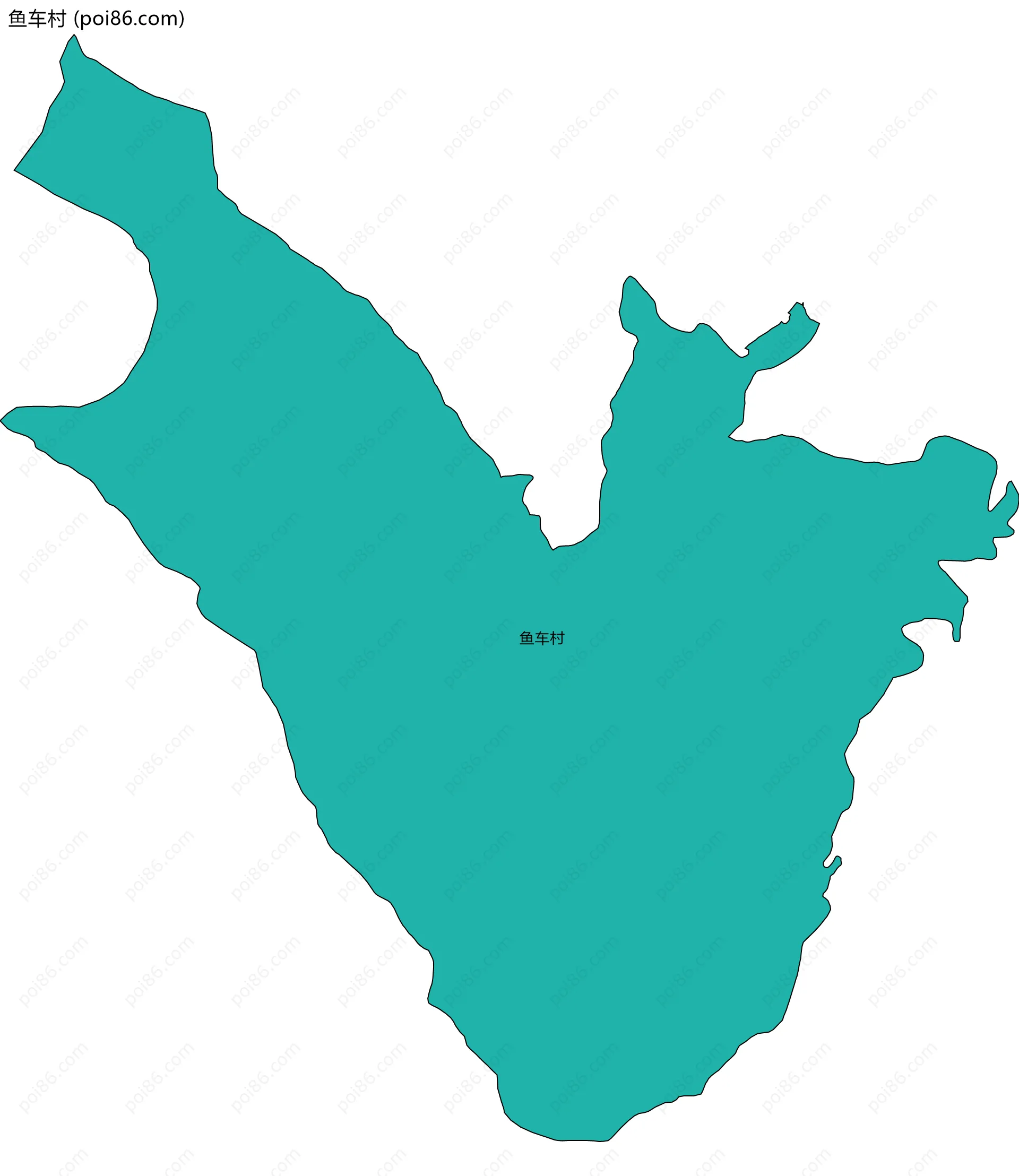 鱼车村边界地图