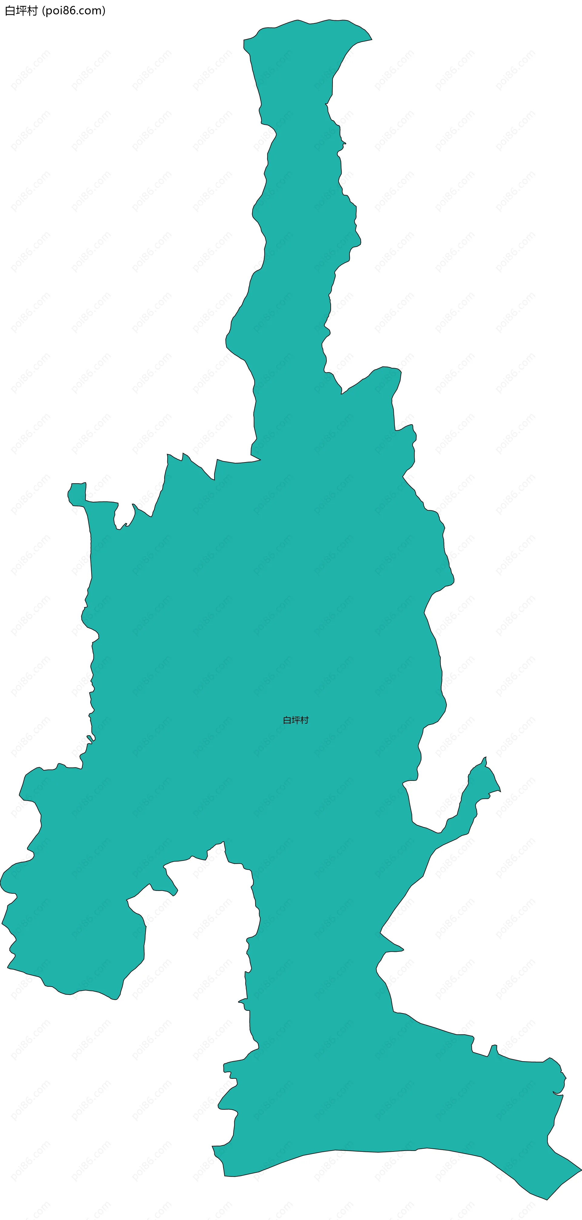 白坪村边界地图