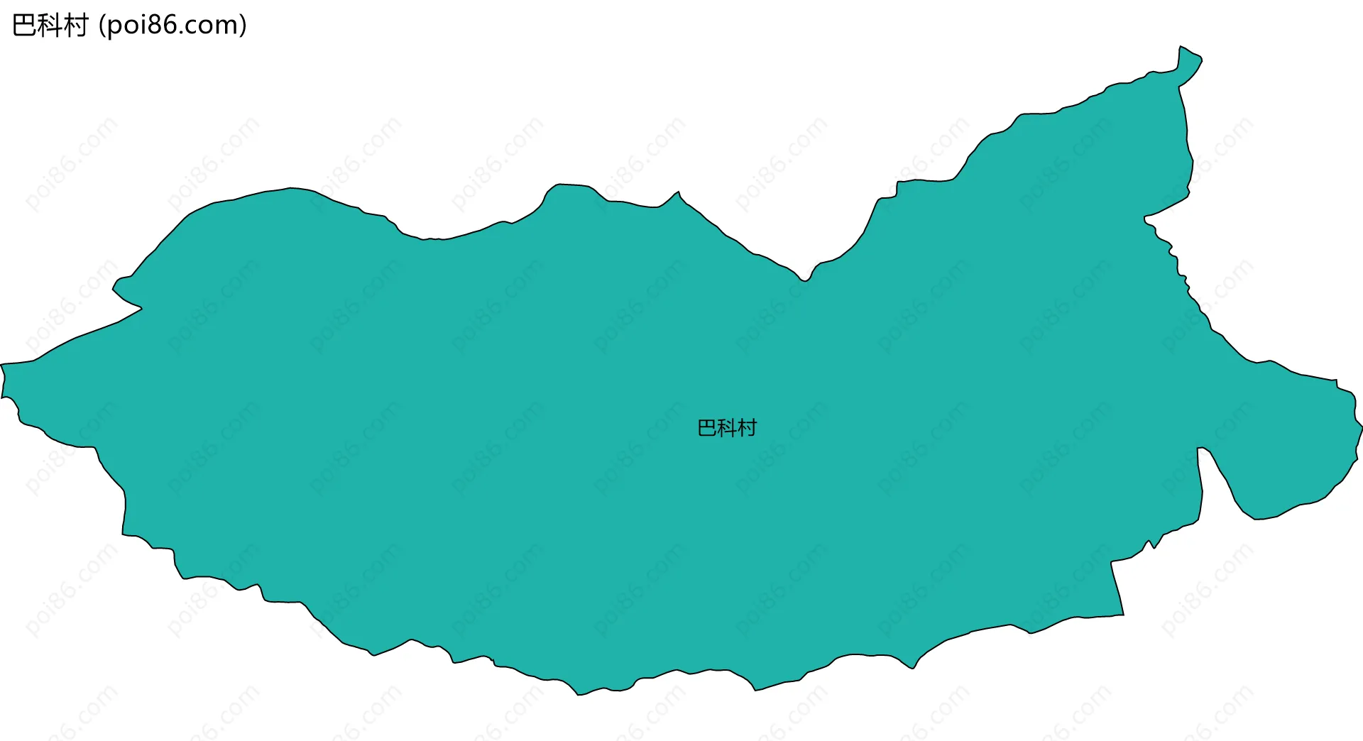 巴科村边界地图