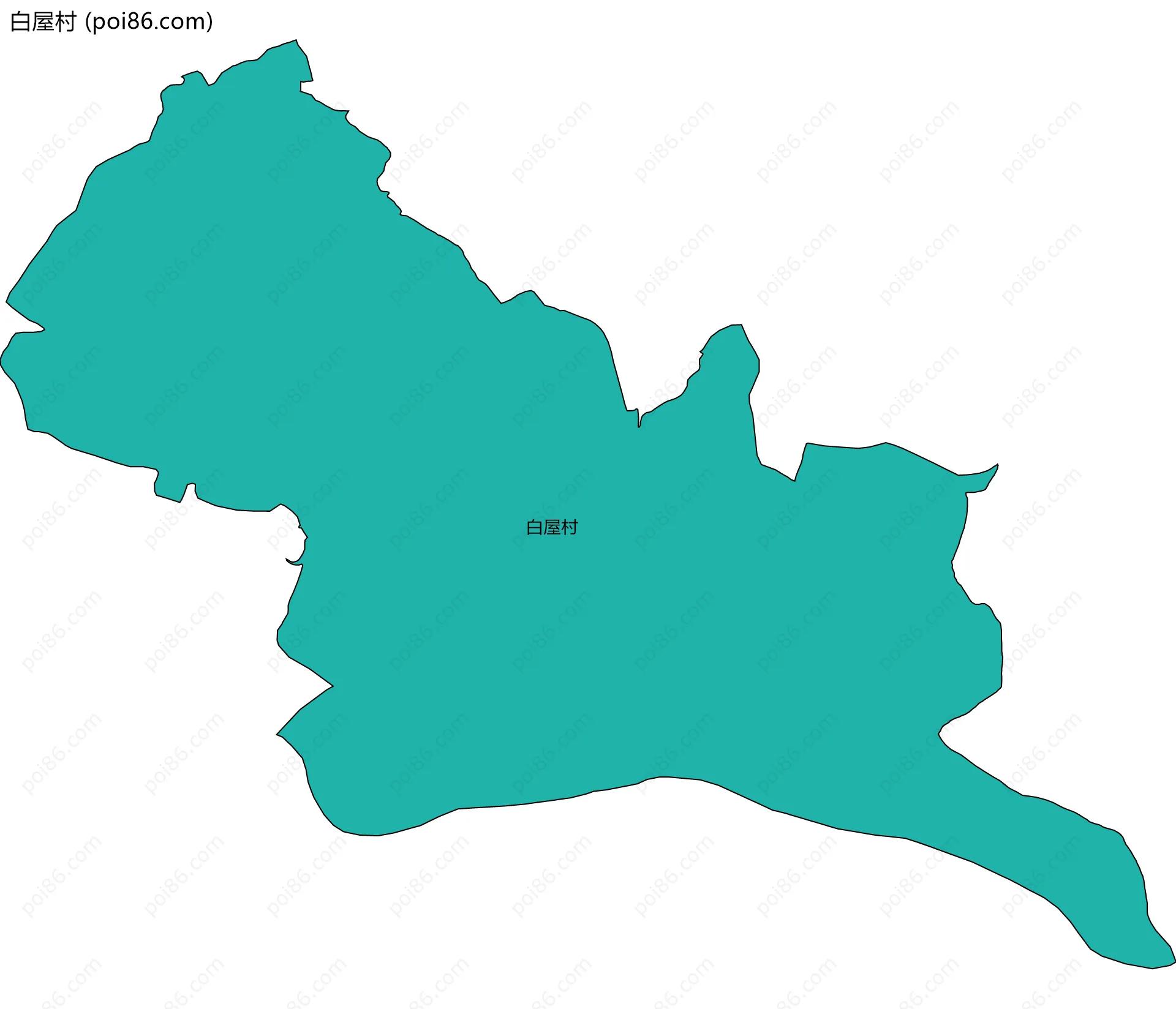 白屋村边界地图