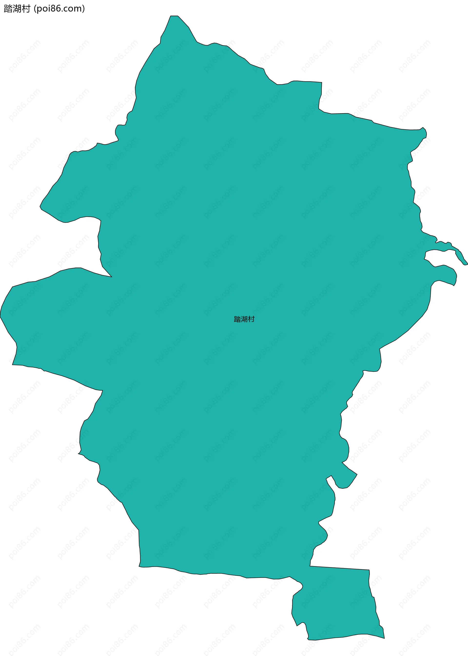 踏湖村边界地图