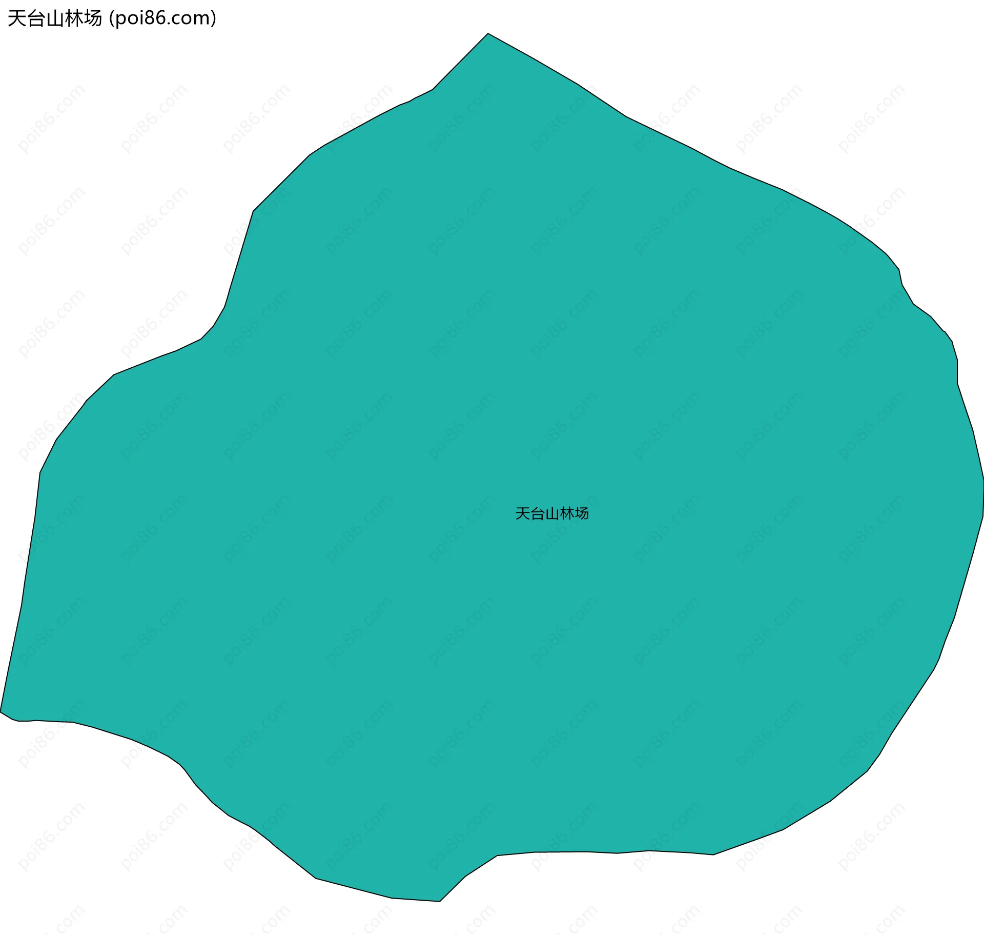 天台山林场边界地图