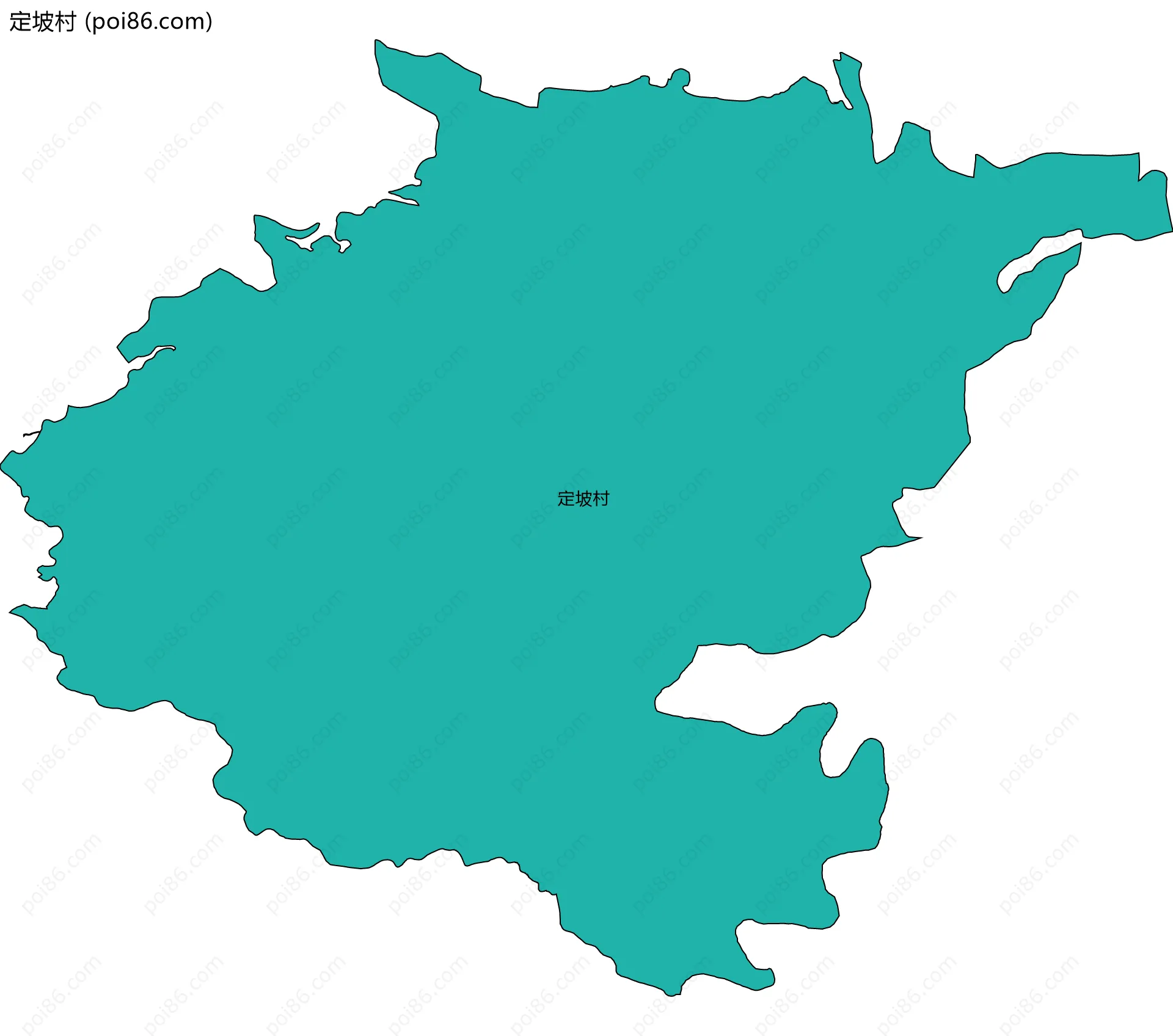 定坡村边界地图