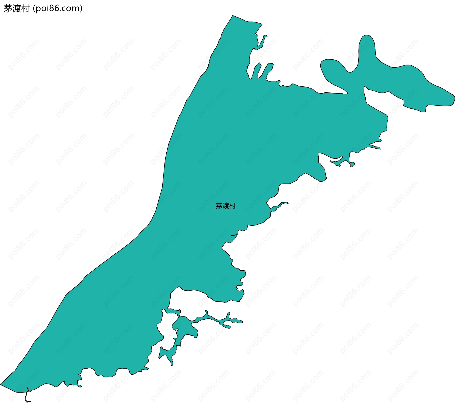 茅渡村边界地图