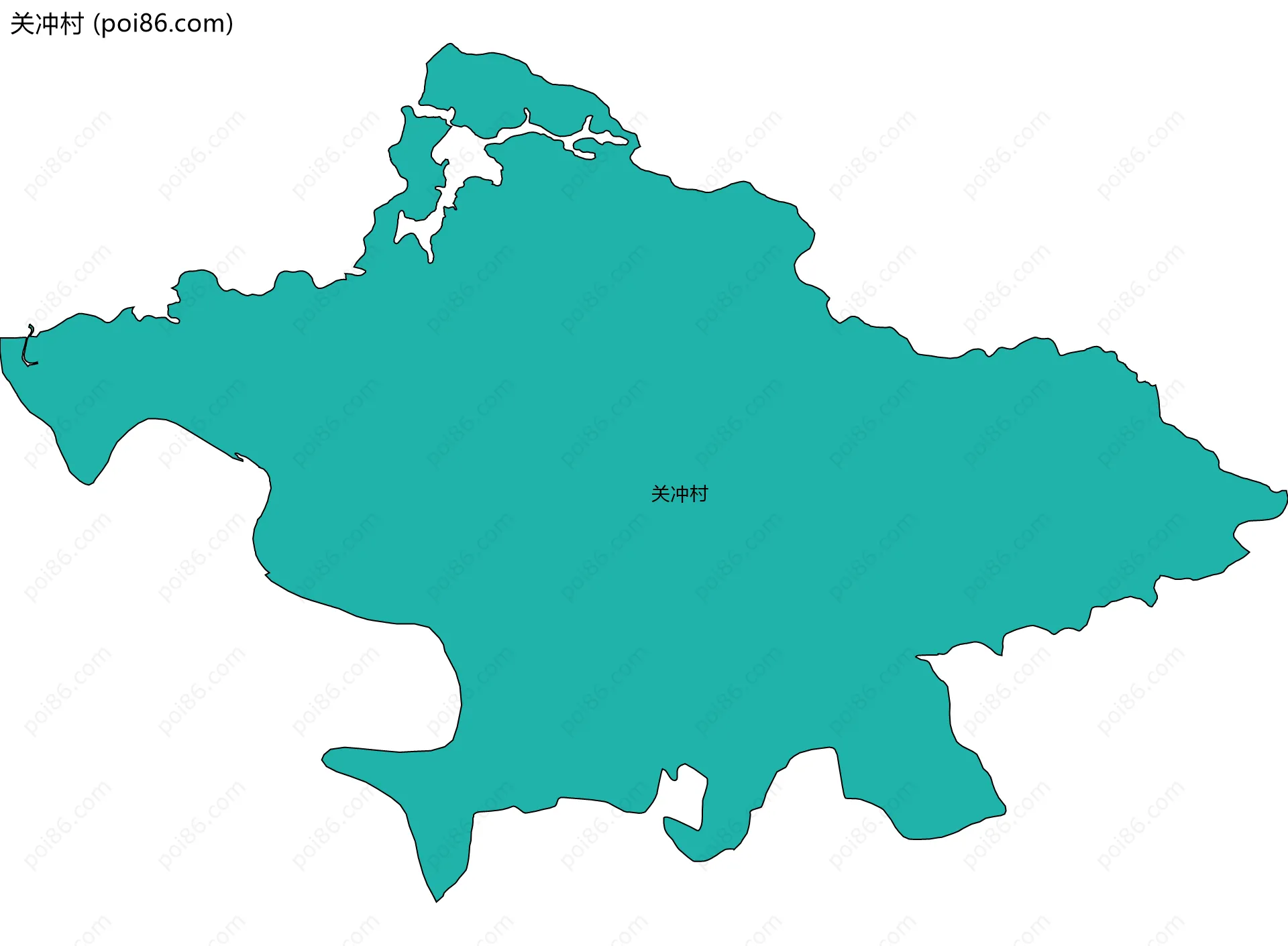 关冲村边界地图