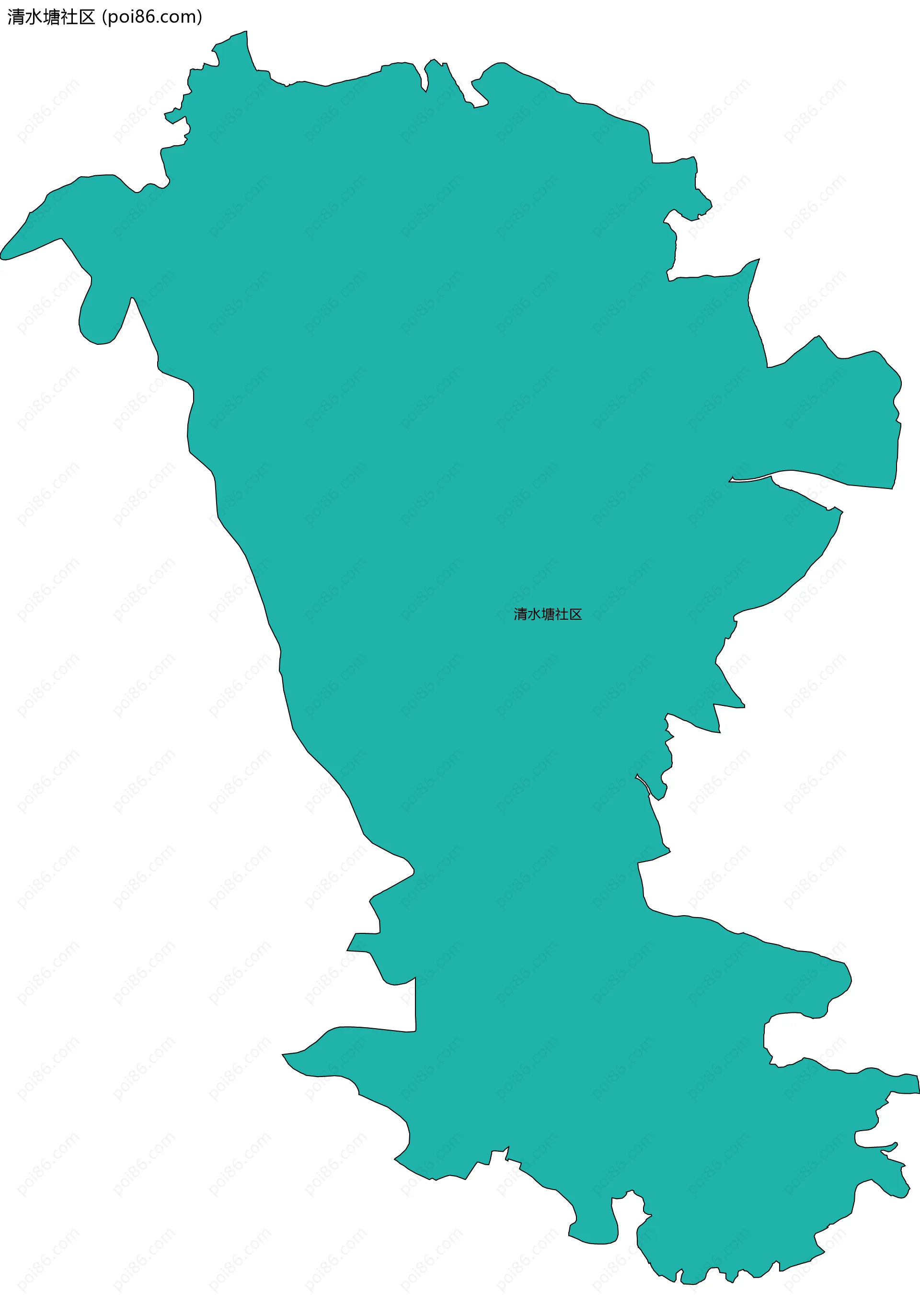 清水塘社区边界地图