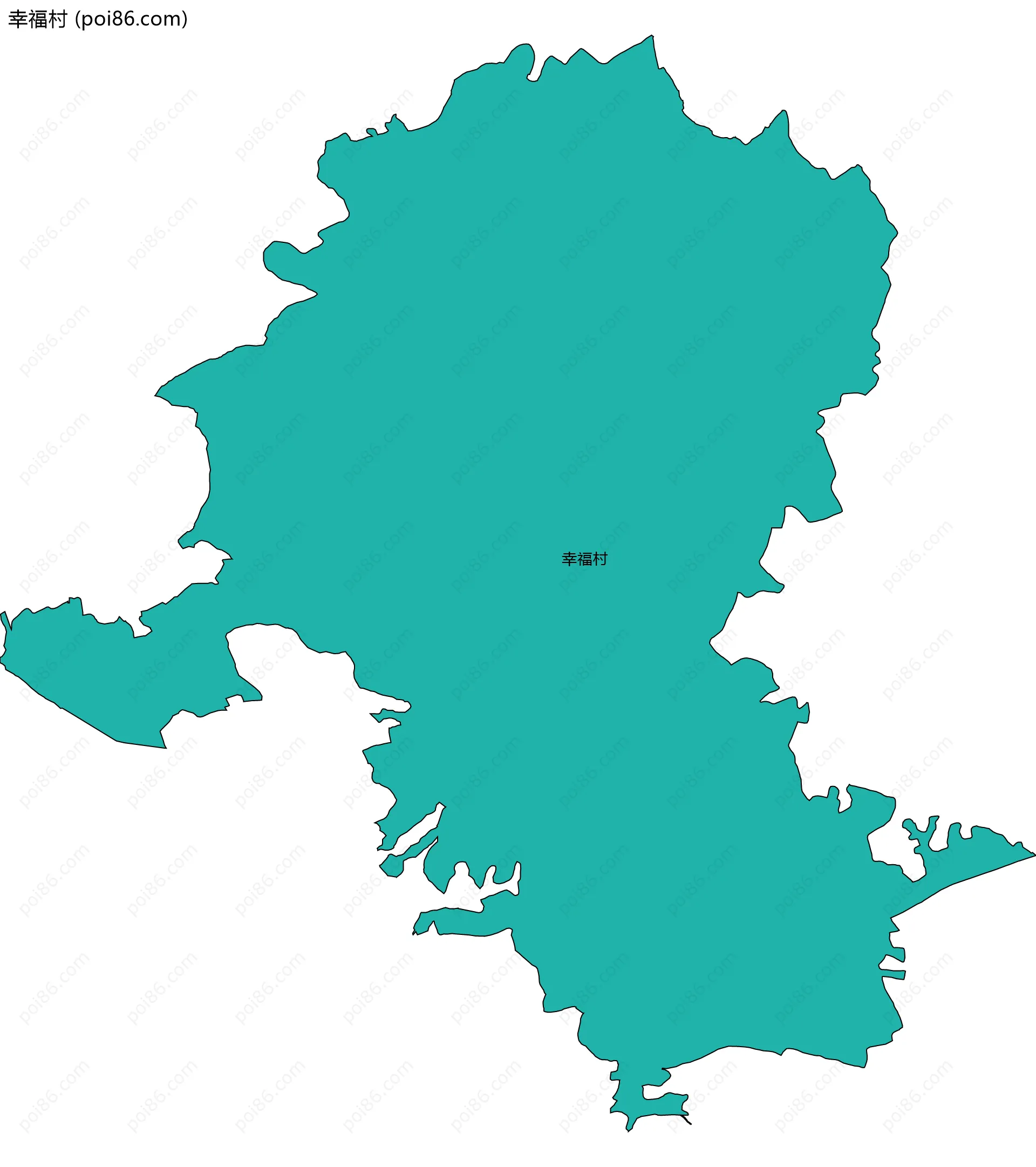 幸福村边界地图