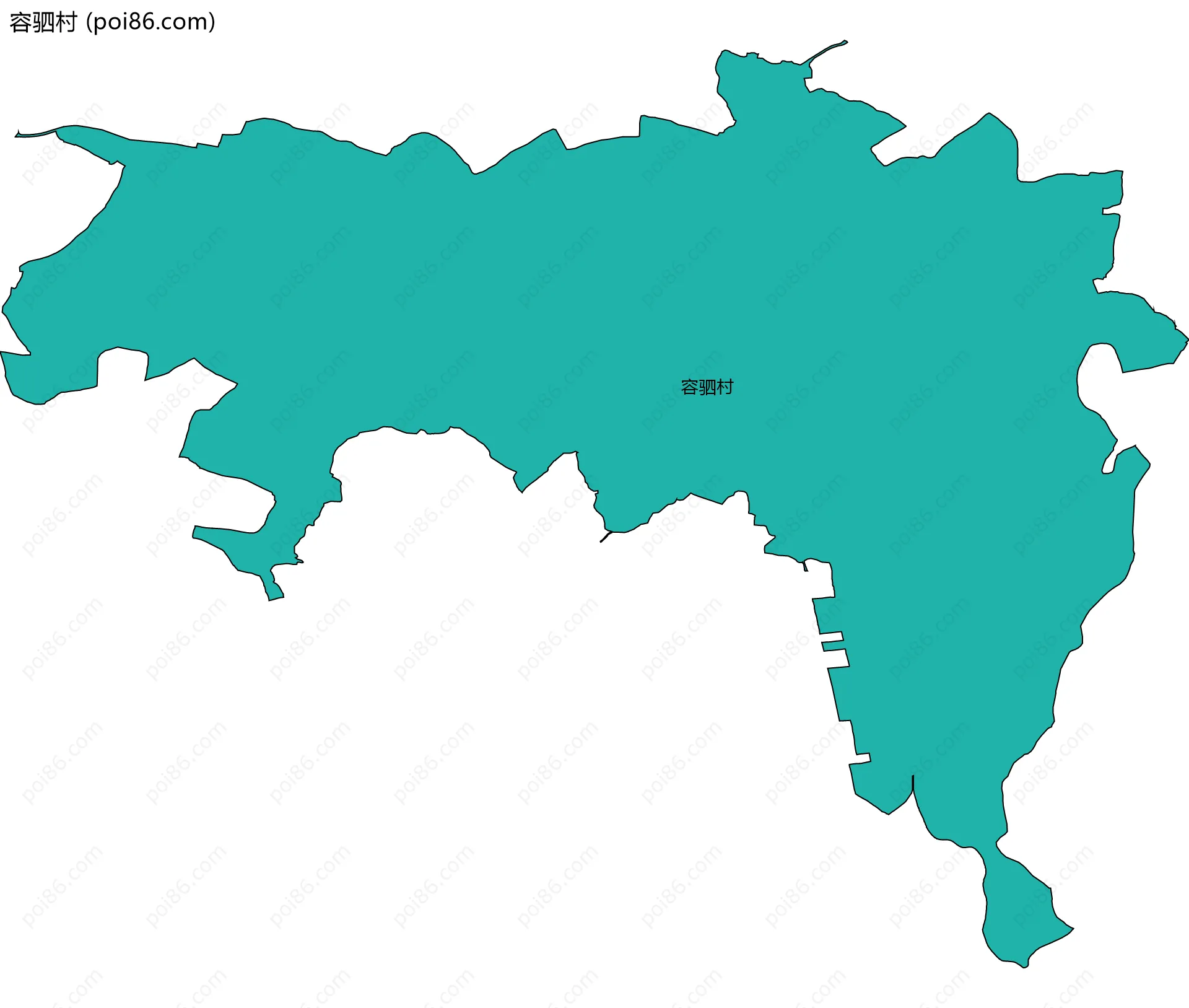 容驷村边界地图