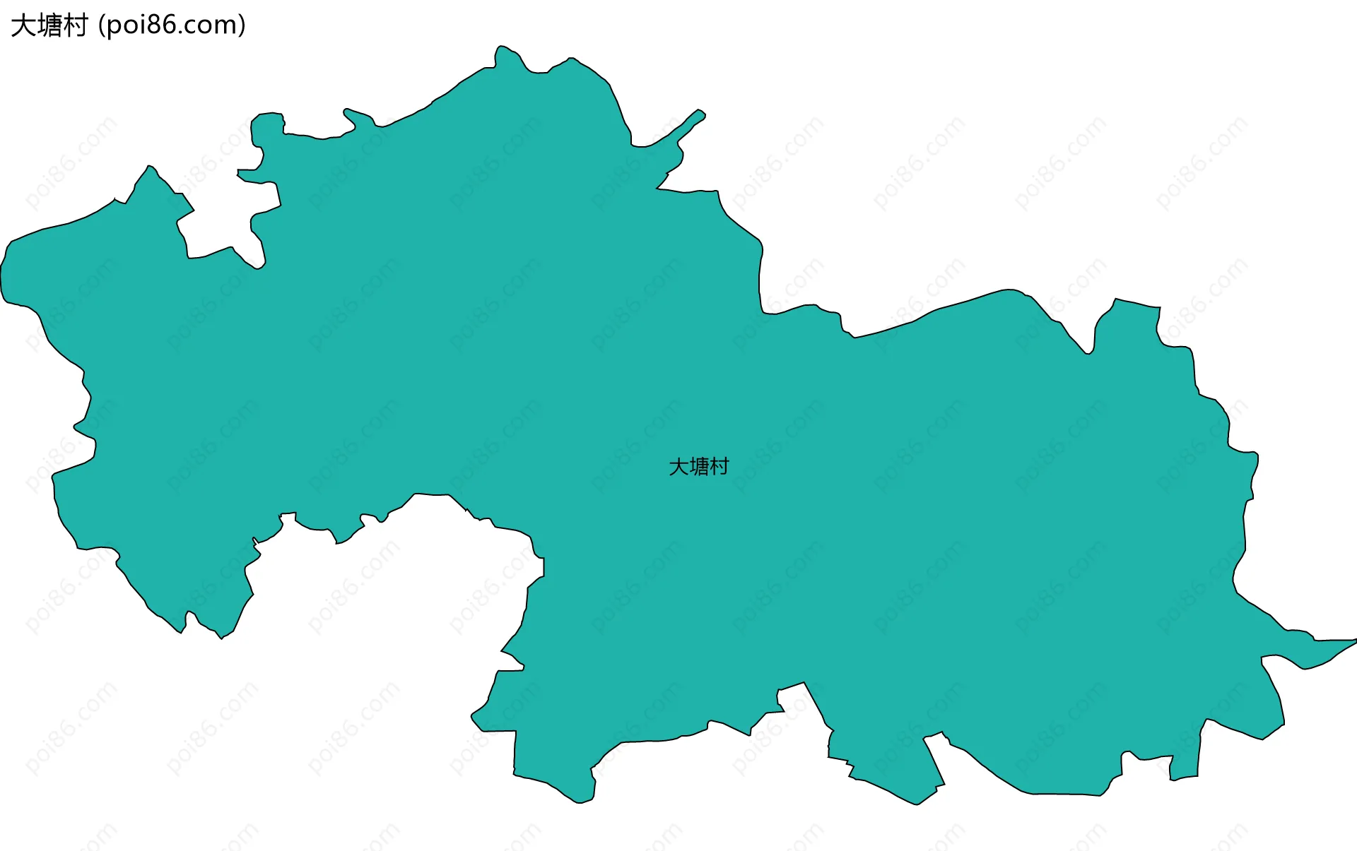 大塘村边界地图