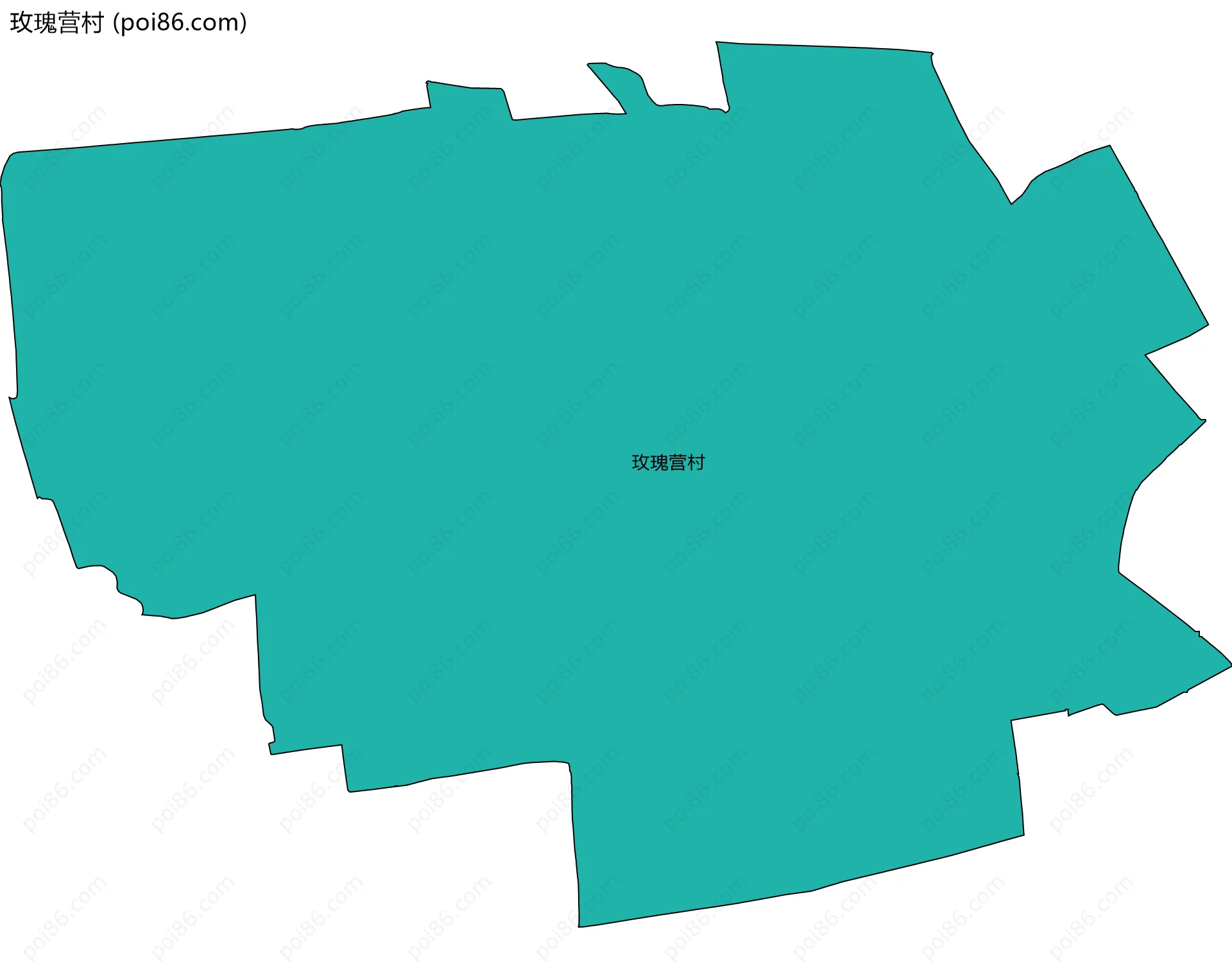 玫瑰营村边界地图