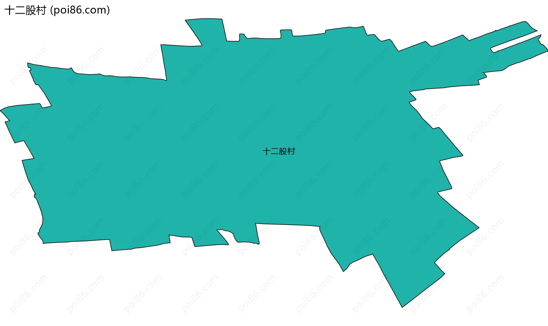 十二股村边界地图