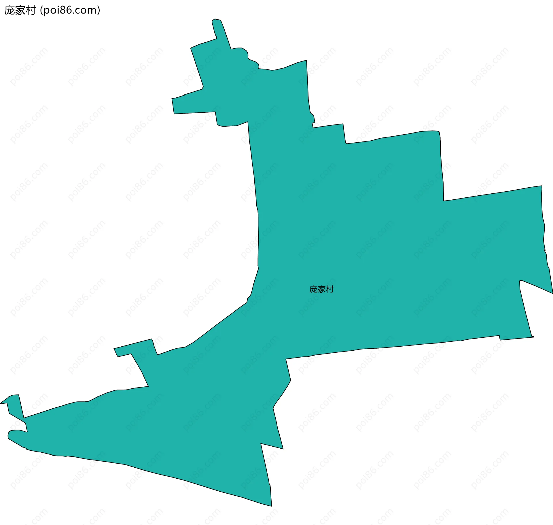 庞家村边界地图