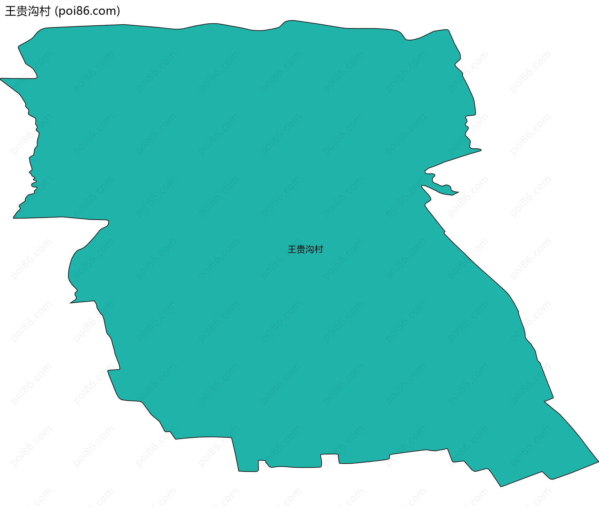 王贵沟村边界地图