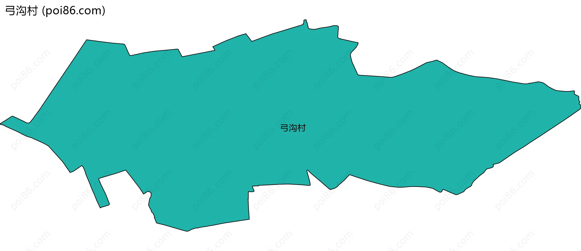 弓沟村边界地图