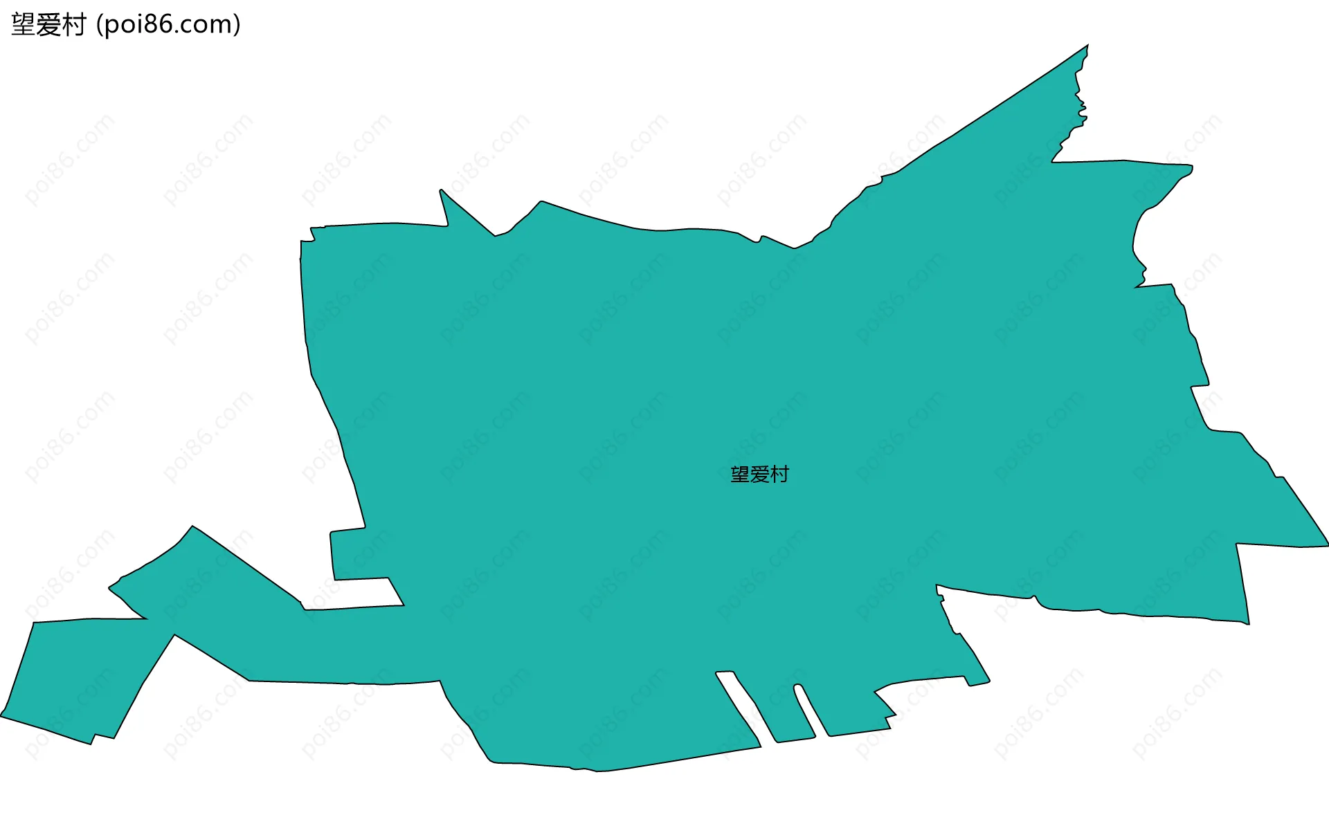 望爱村边界地图
