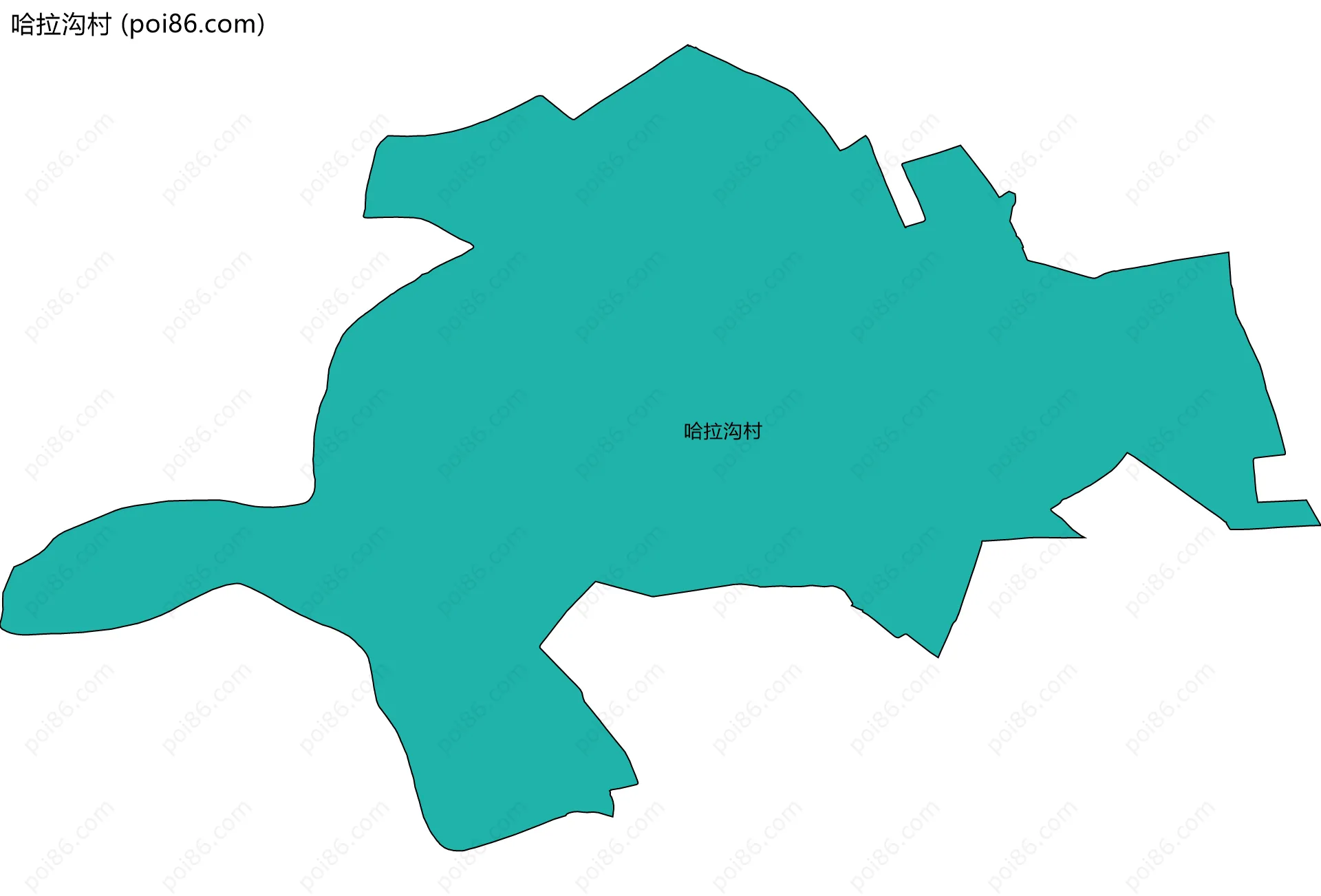 哈拉沟村边界地图