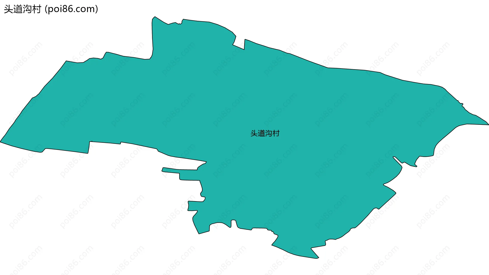 头道沟村边界地图