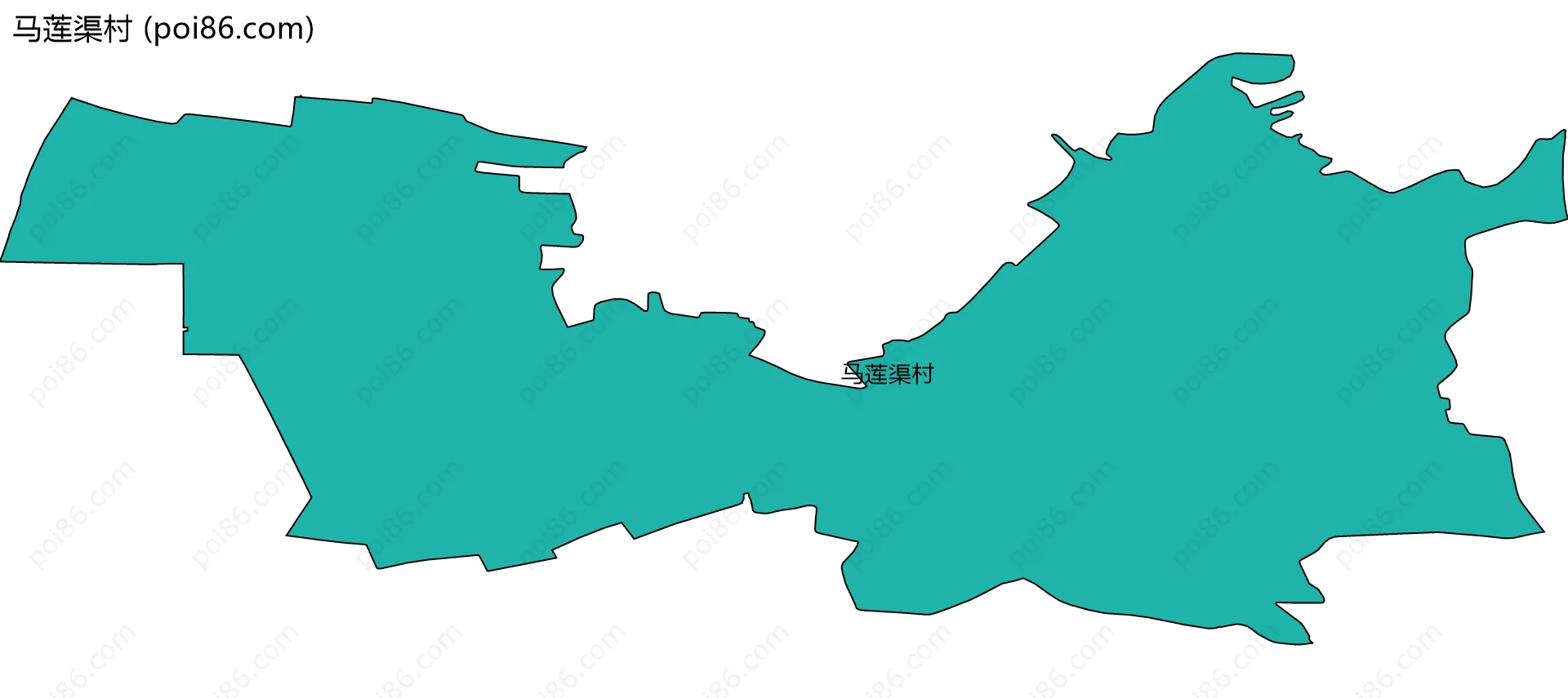 马莲渠村边界地图