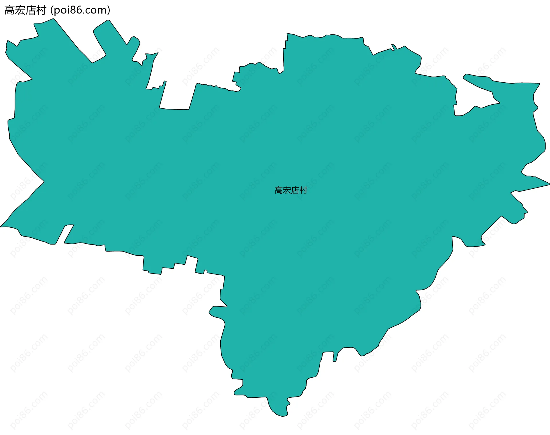 高宏店村边界地图
