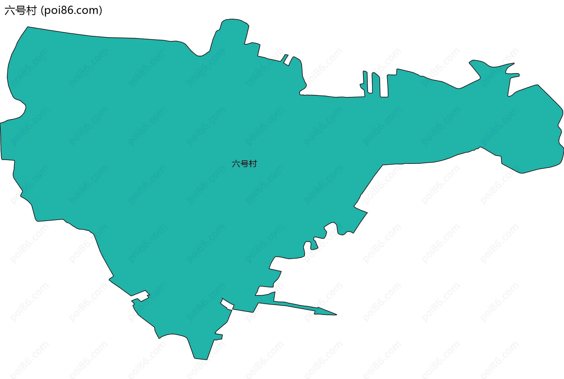 六号村边界地图