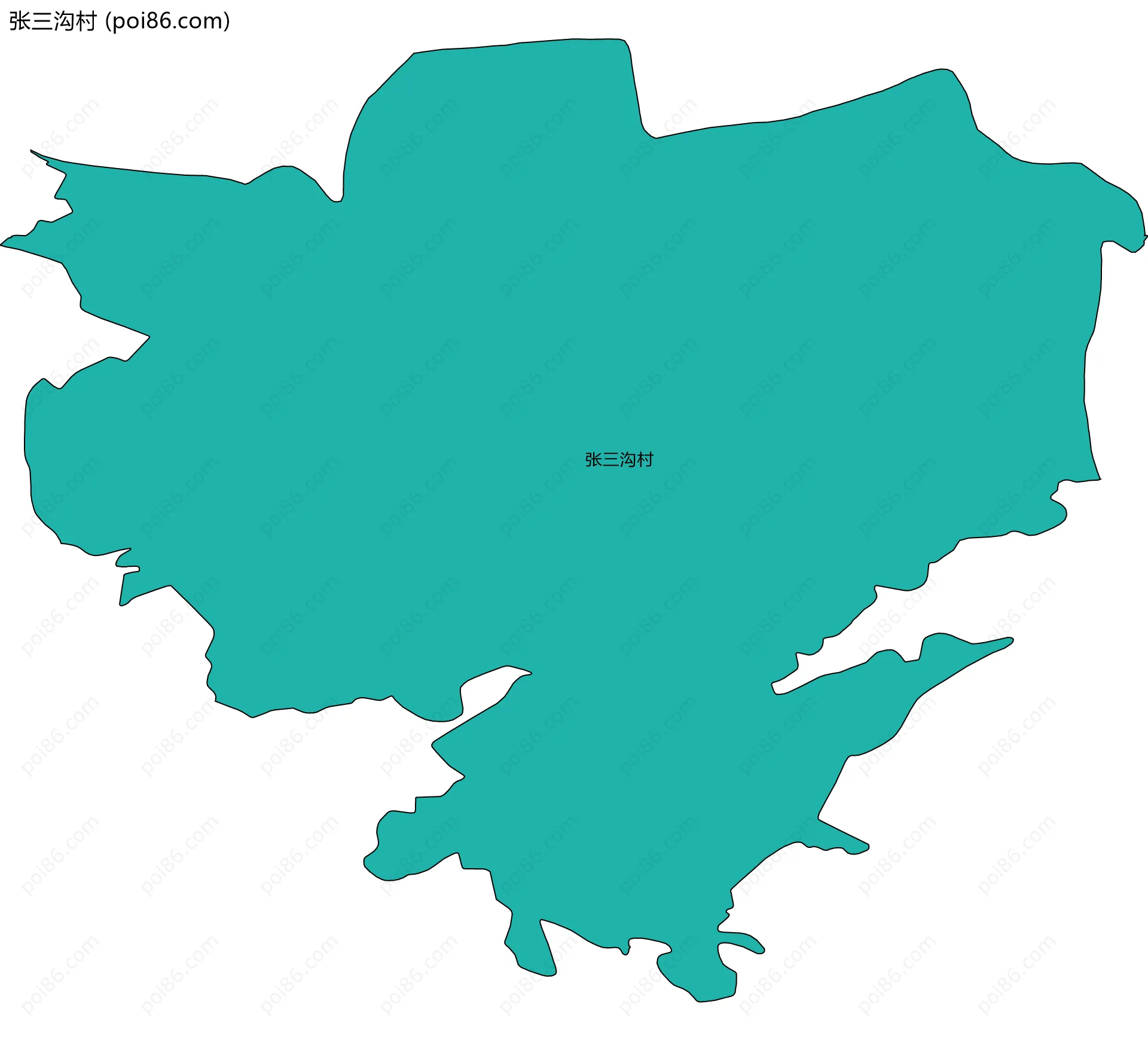 张三沟村边界地图