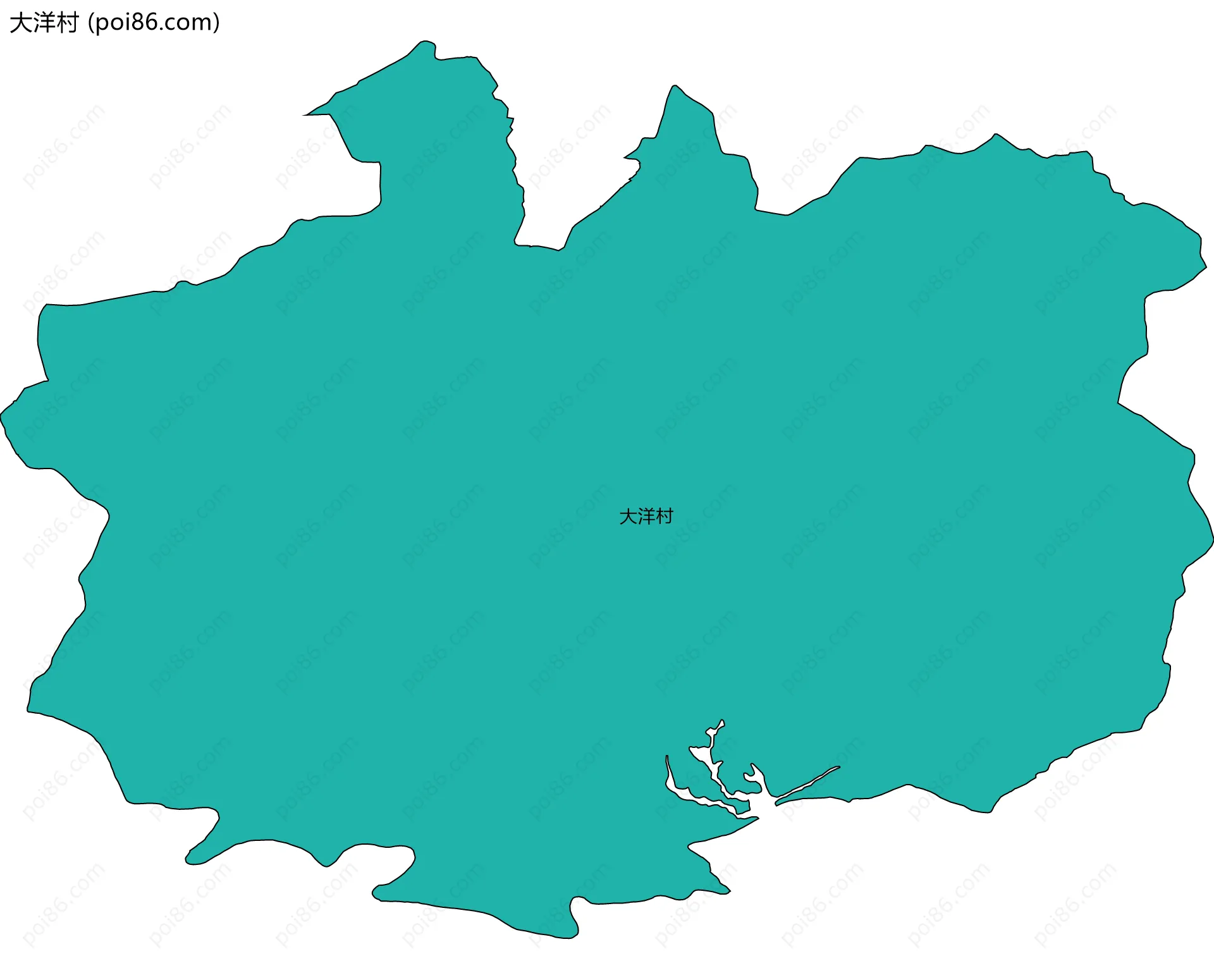 大洋村边界地图