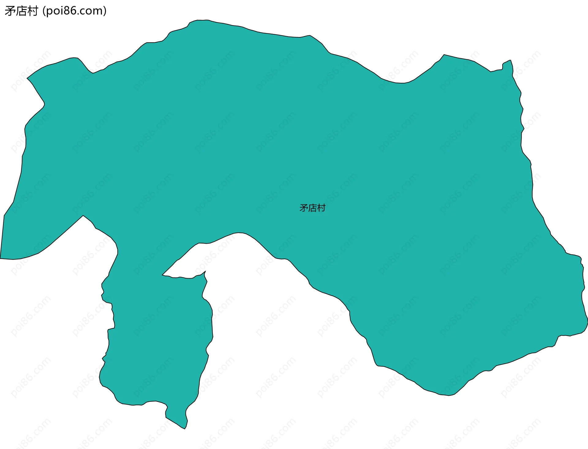 矛店村边界地图