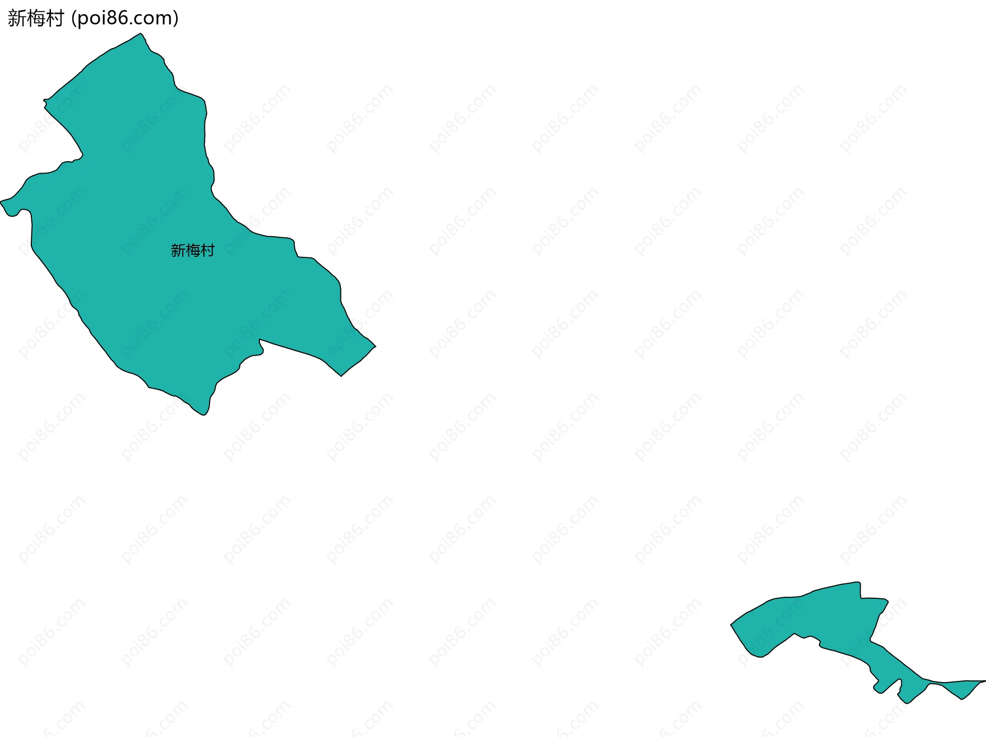 新梅村边界地图