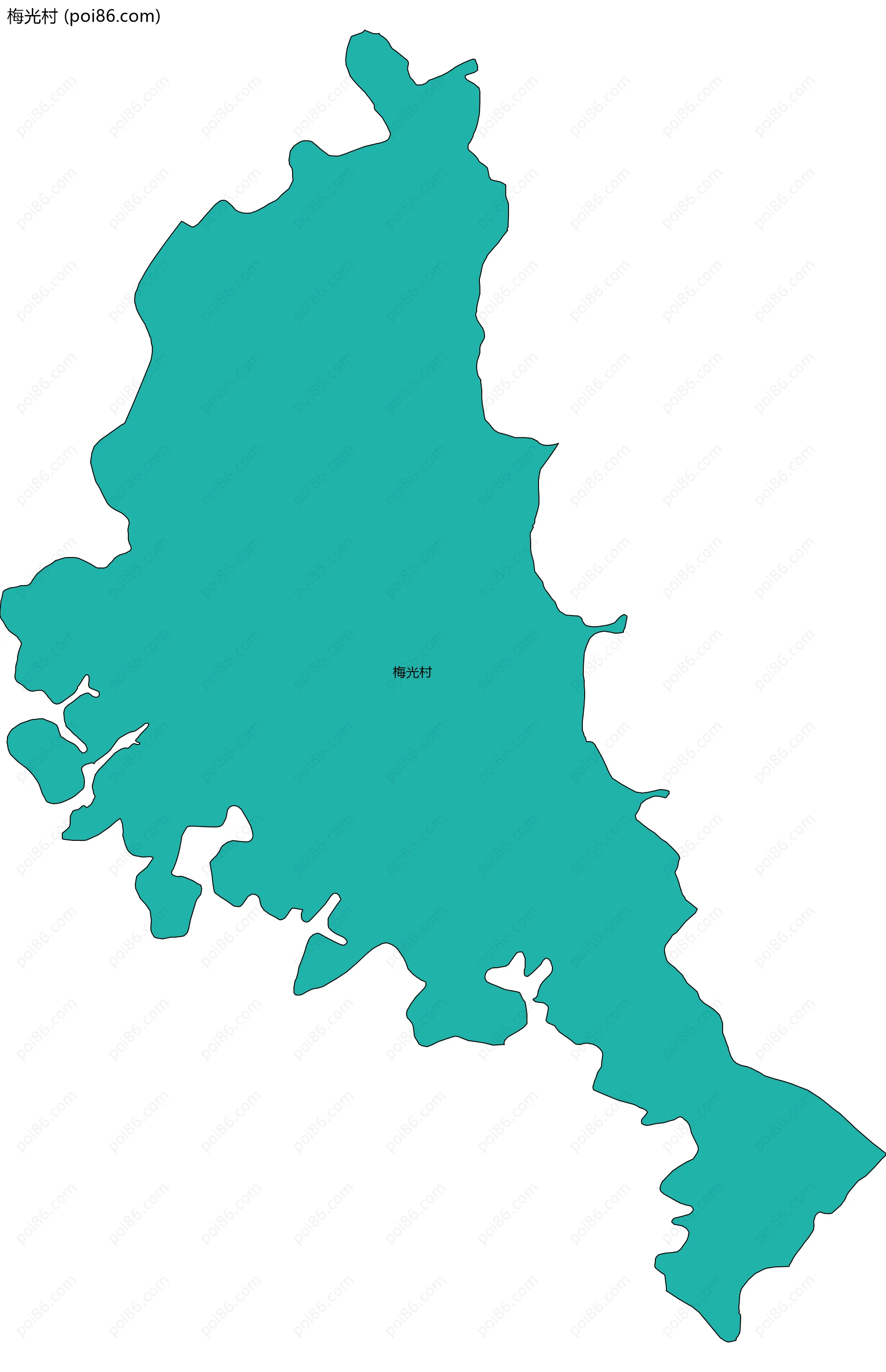 梅光村边界地图